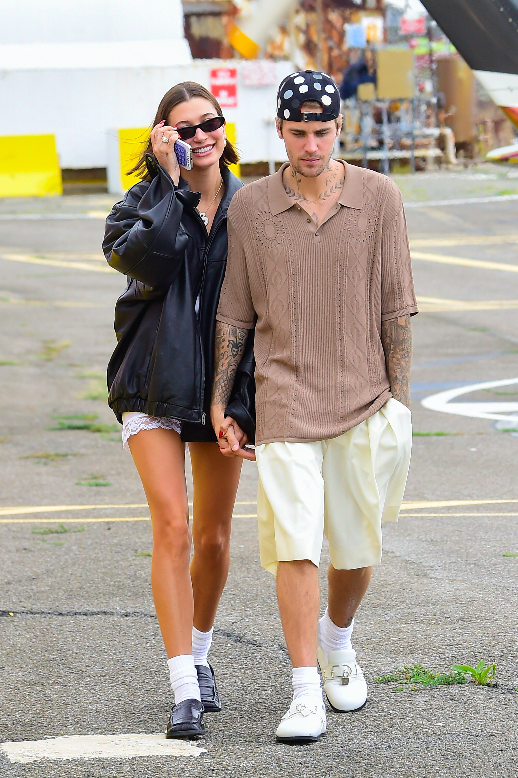 Hailey Bieber and Justin Bieber are seen on August 29, 2023, in New York City. | Source: Getty Images