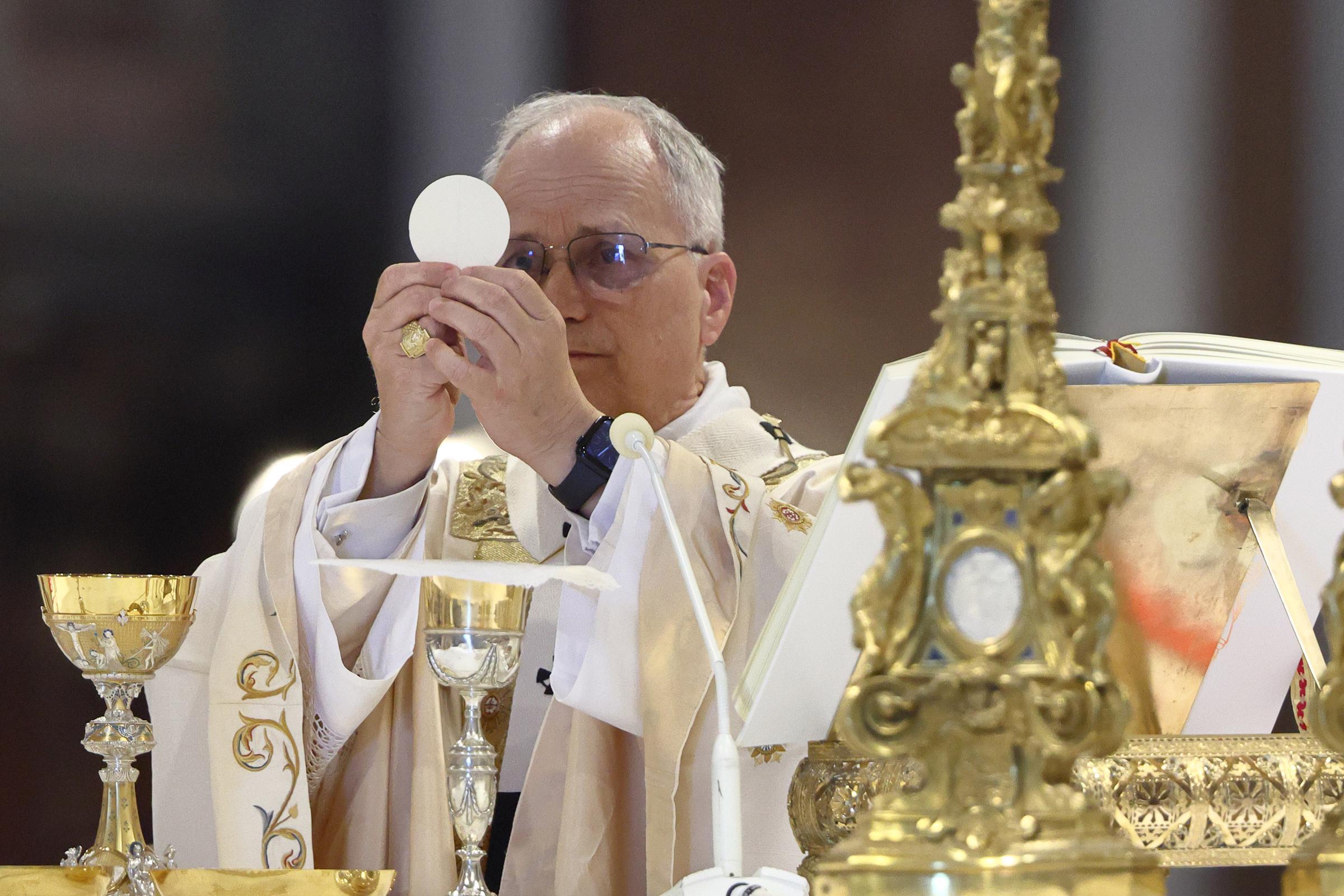 ope Leo XIV leads his first Mass at the Basilica of St John Lateran, the seat of the Bishop of Rome on May 25, 2025 in Rome, Italy | Source: Getty Images