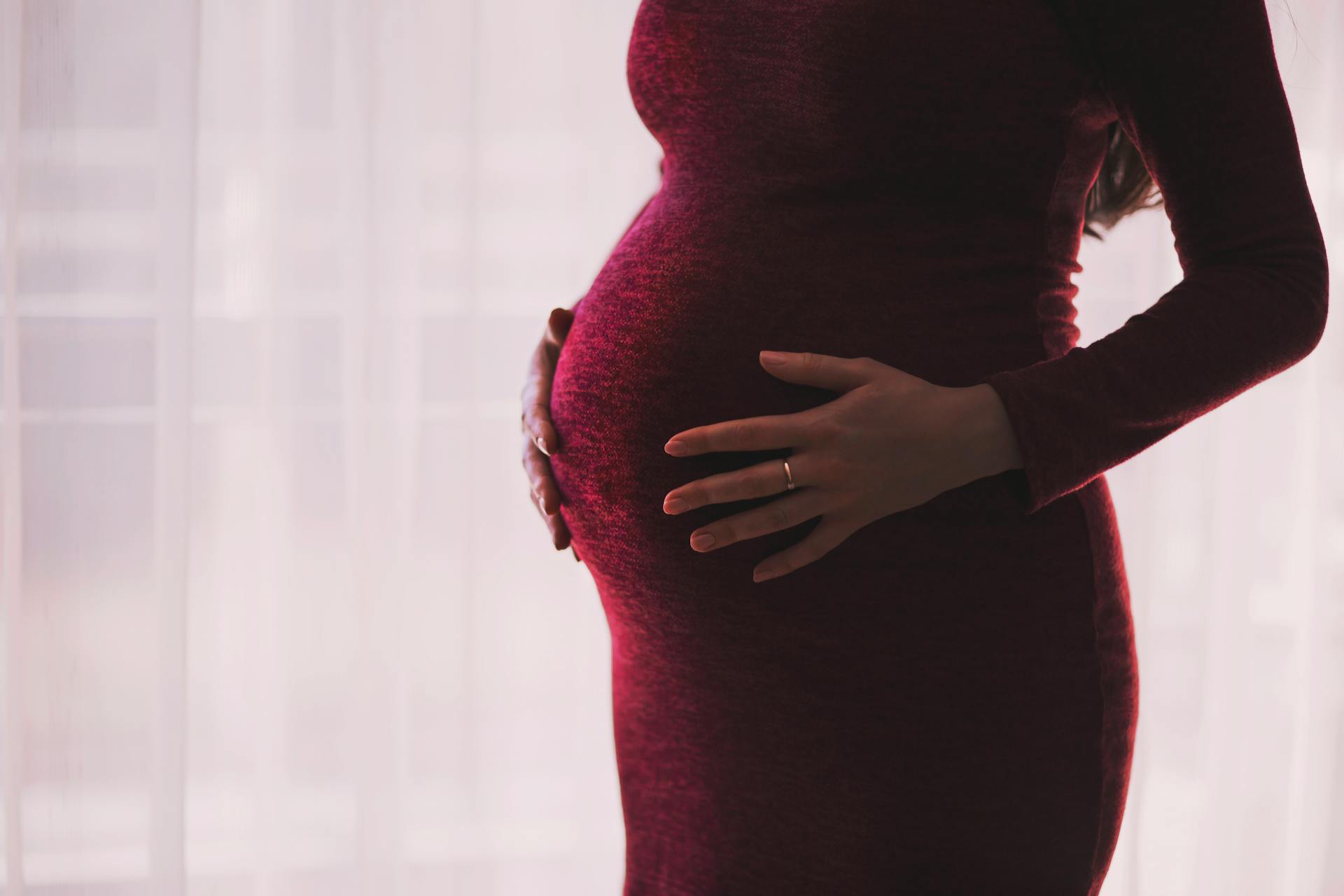 Close-up of a pregnant woman holding her baby bump | Source: Pexels