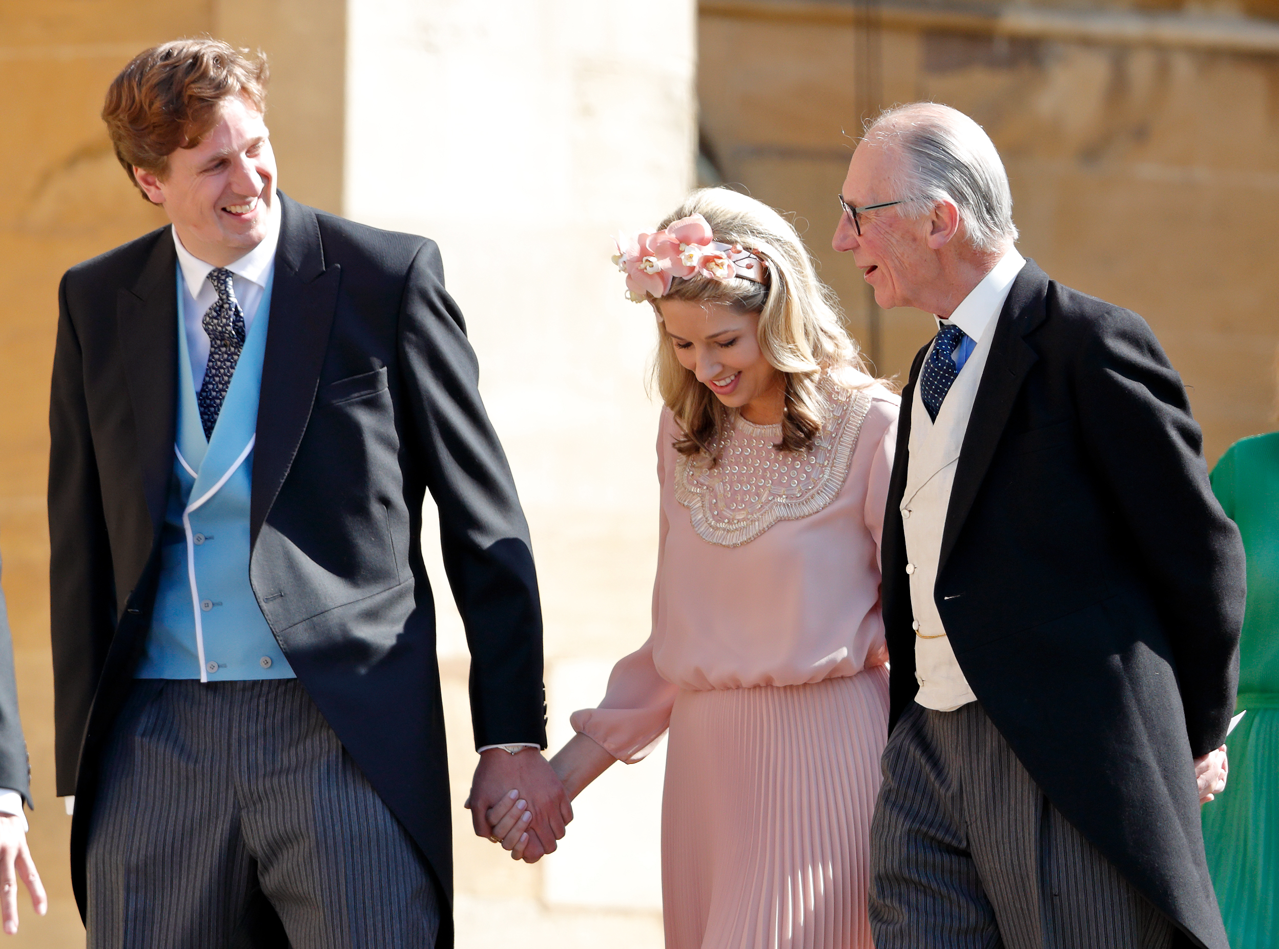 Alexander Fellowes, Alexandra Fellowes and Lord Robert Fellowes attend the wedding of Prince Harry and Meghan Markle at St George's Chapel, Windsor Castle on May 19, 2018 in Windsor, England | Source: Getty Images