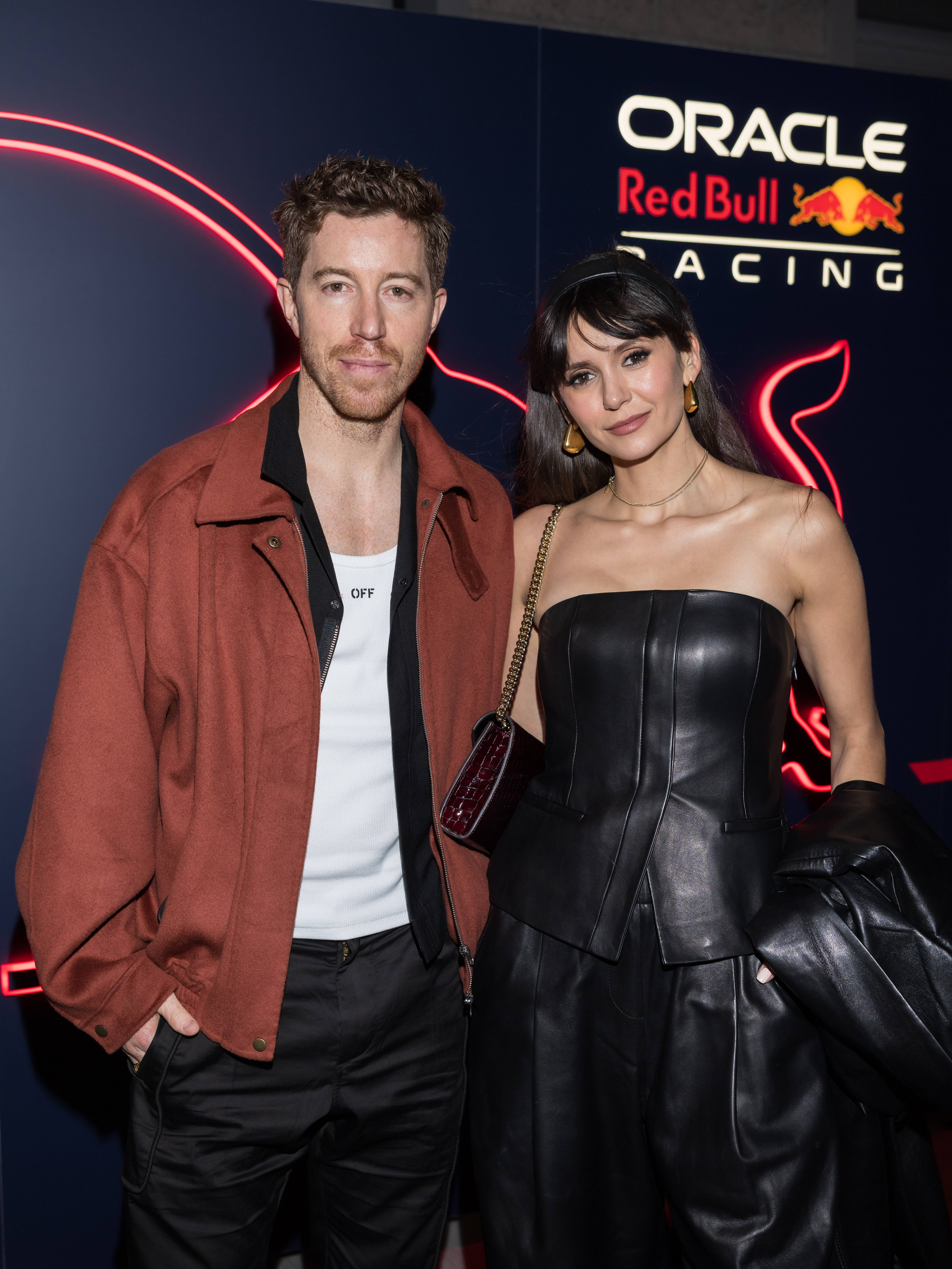 Shaun White and Nina Dobrev attend the F1 Grand Prix of Las Vegas at Las Vegas Strip Circuit on November 23, 2024, in Las Vegas, Nevada. | Source: Getty Images