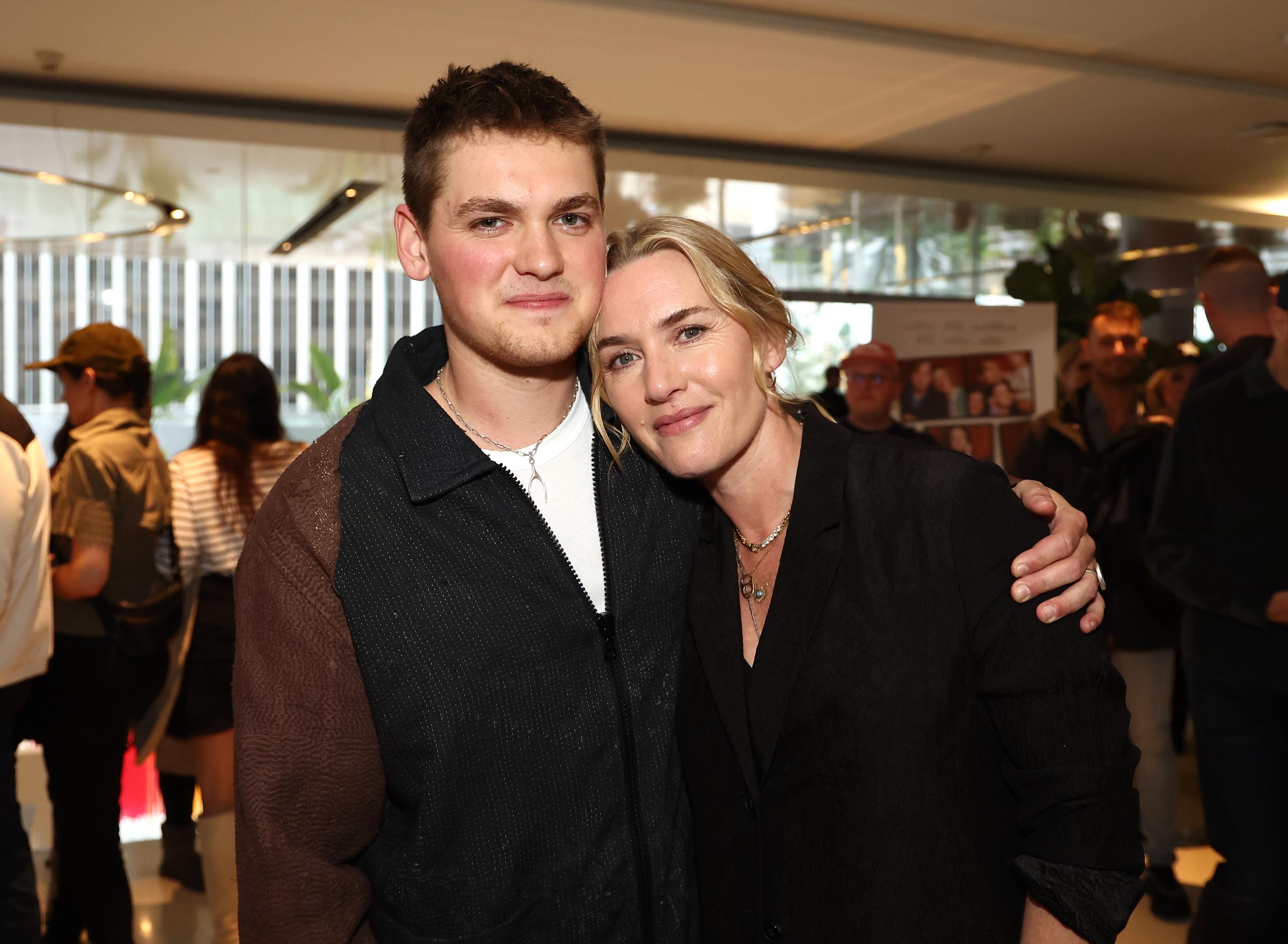 Kate Winslet and Joe Anders at Netflix's "Goodbye June" LA Tastemaker event on November 15, 2025 in Los Angeles, California | Source: Getty Images