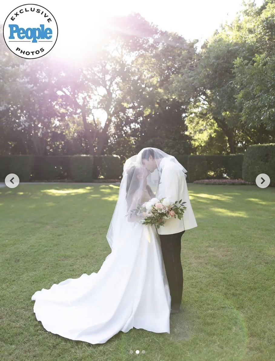 Emma Kelley and Hudson Clark on their wedding day, posted by PEOPLE on June 30, 2025 | Source: Instagram/People