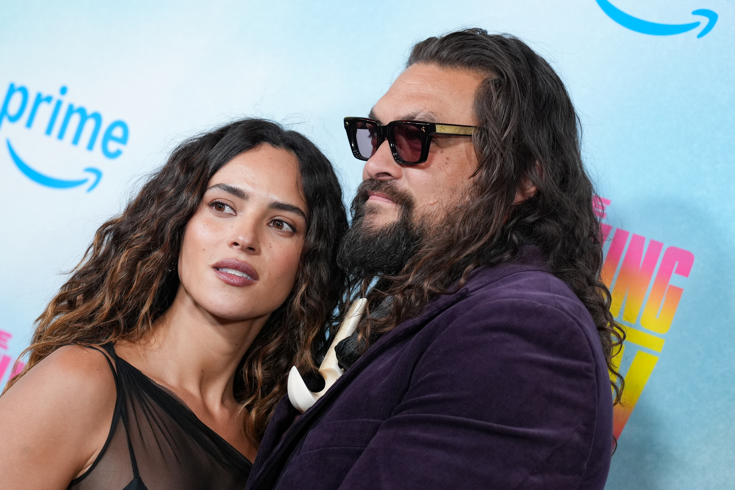 Adria Arjona and Jason Momoa at "The Wrecking Crew" New York Special Screening held at the Regal Times Square on January 15, 2026 in New York City. | Source: Getty Images