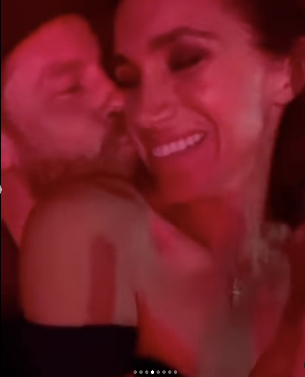 Prince Harry gives his wife Meghan Markle a kiss during a Beyoncé concert on May 9, 2025 | Source: Instagram/meghan