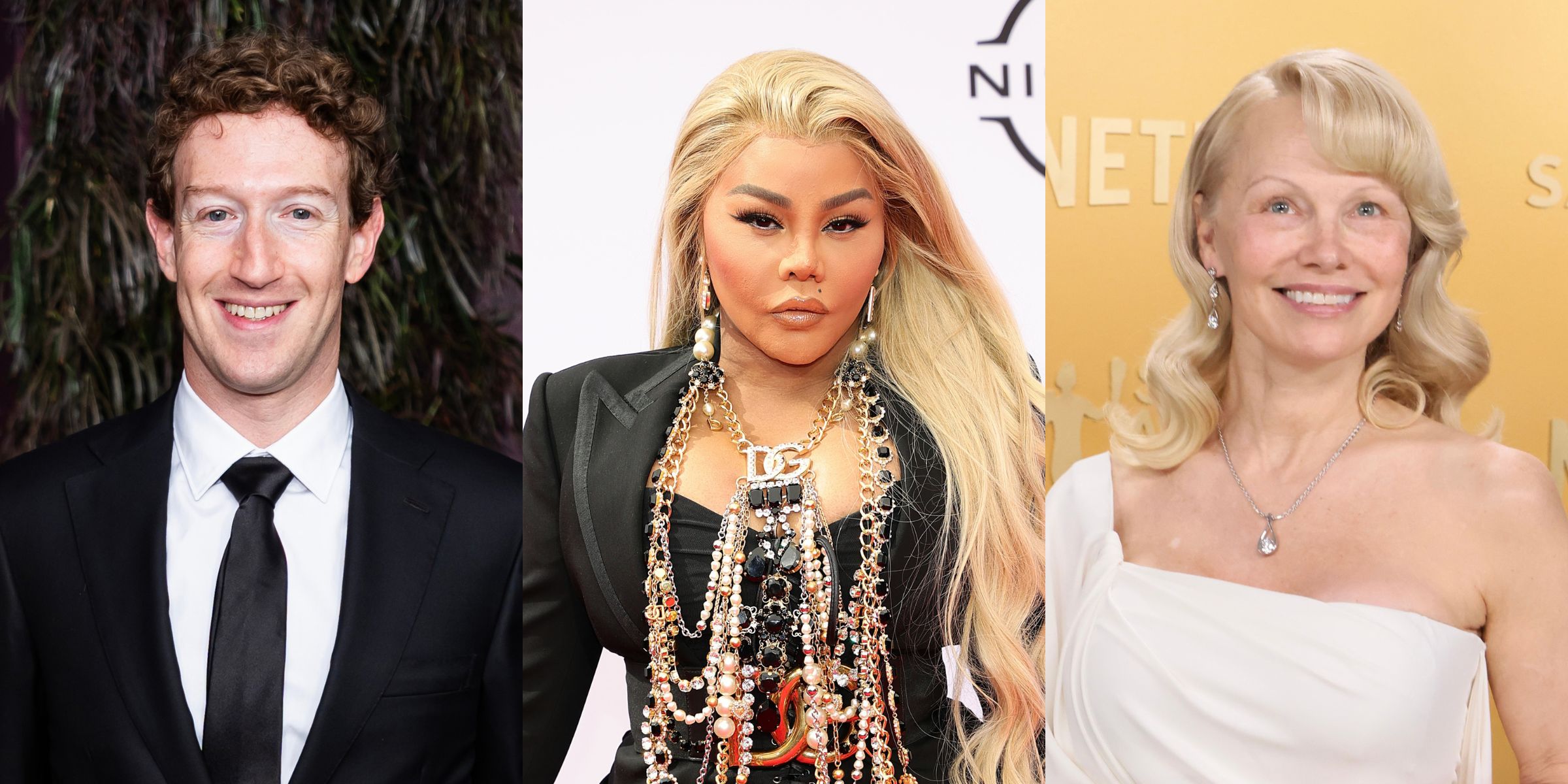 Mark Zuckerberg | Lil Kim | Pamela Anderson | Source: Getty Images