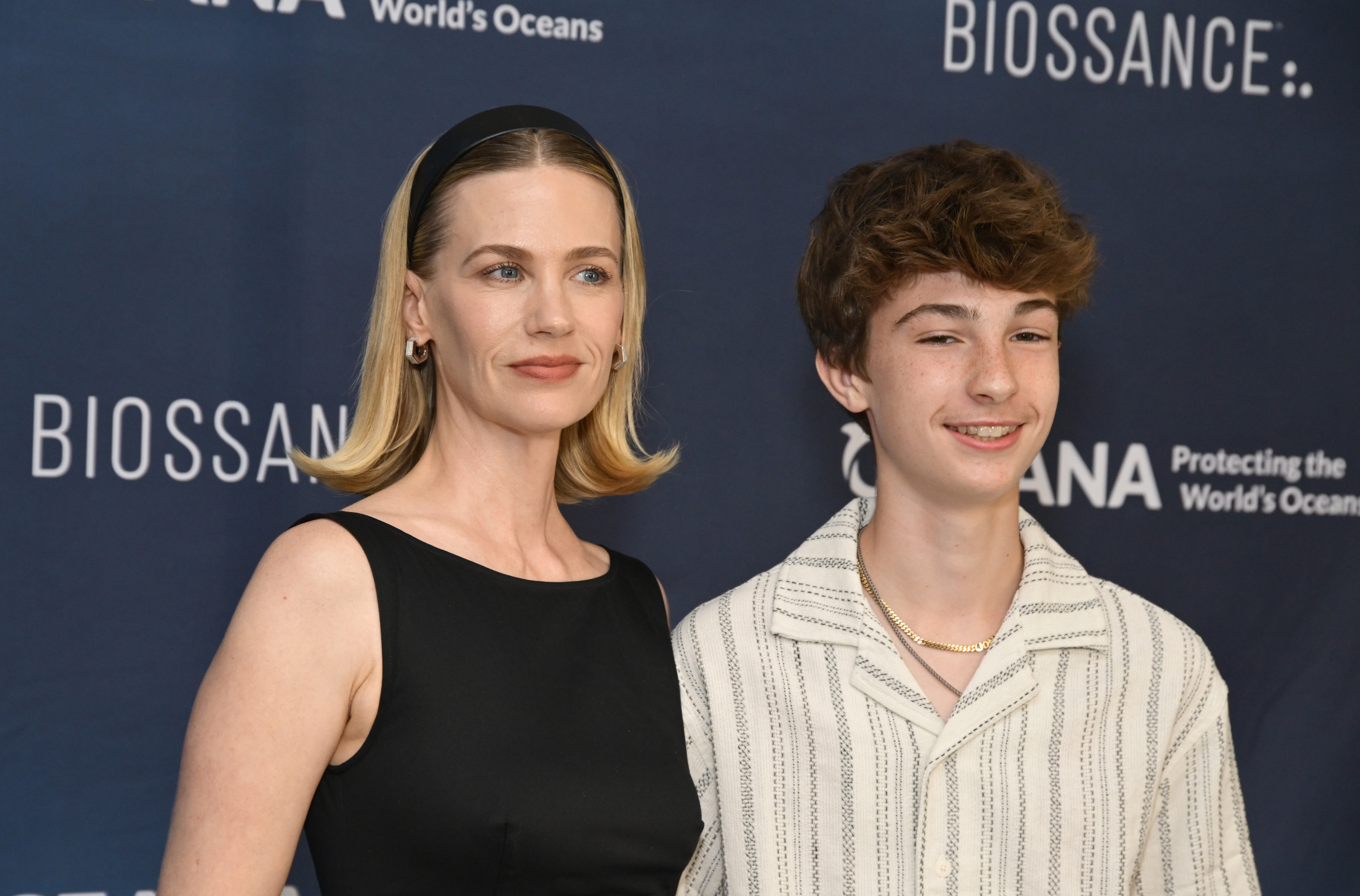 January Jones and son Xander Dane attend the 18th Annual SeaChange Summer Party on July 26, 2025 in Laguna Beach, California. | Source: Getty Images