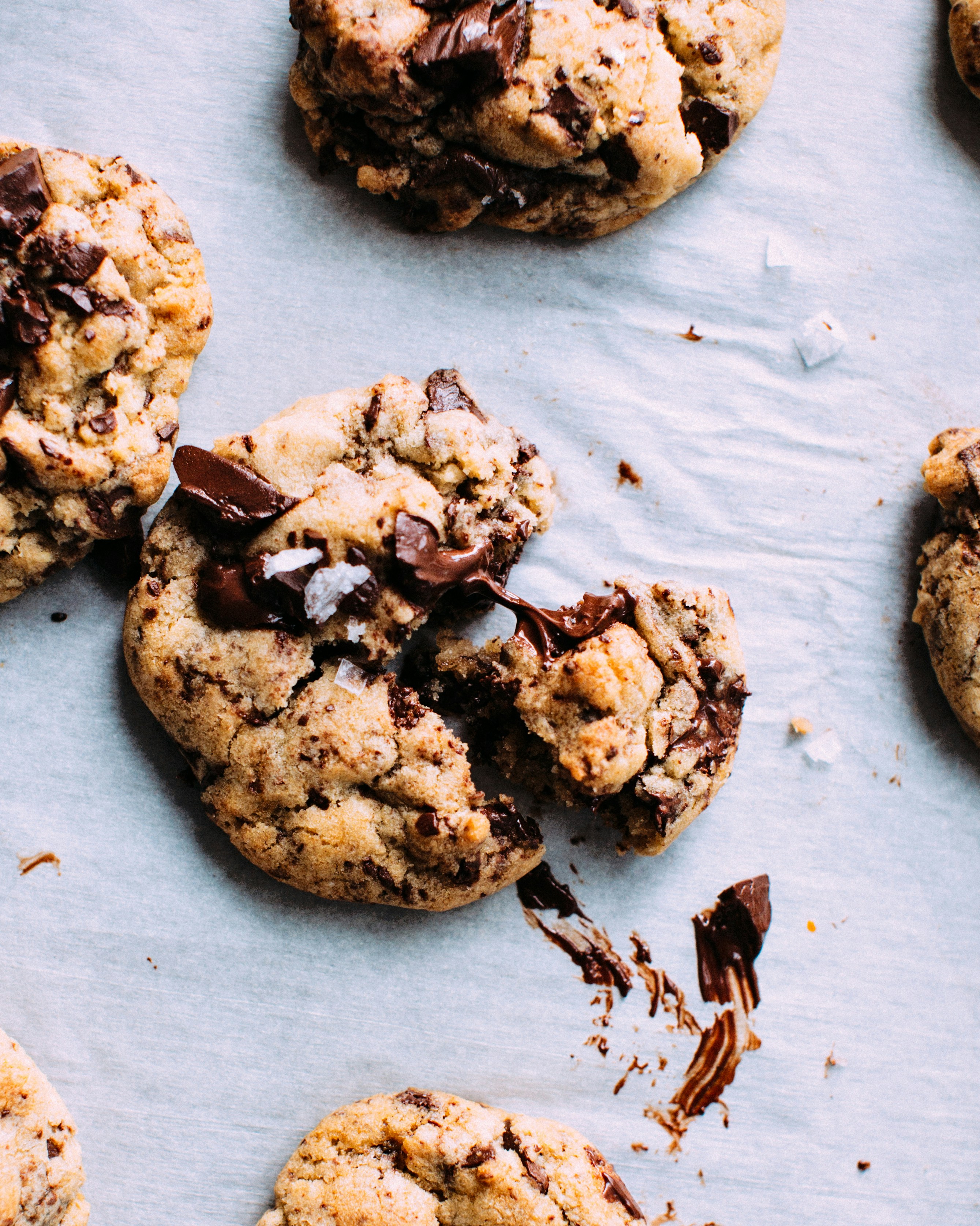 Chocolate chip cookies on a tray | Source: Unsplash