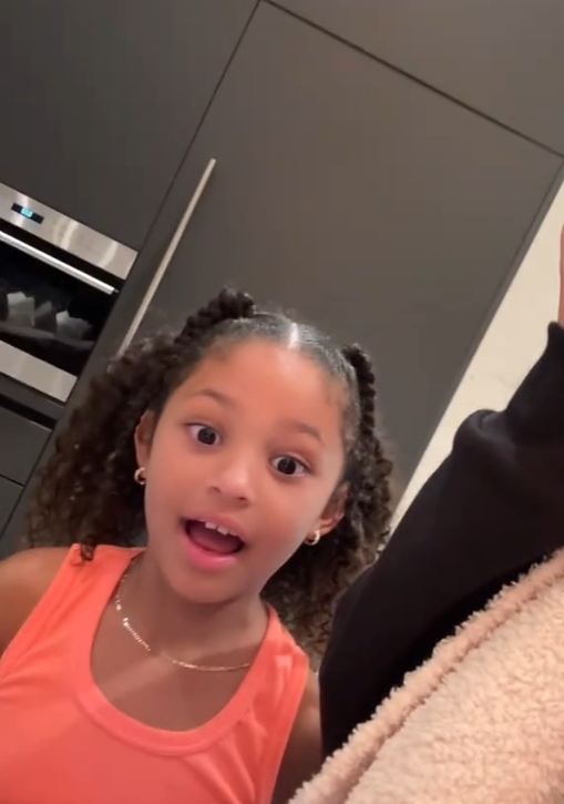 Stormi in her mom Kylie Jenner's video, posted on June 17, 2025. | Source: TikTok/kyliejenner