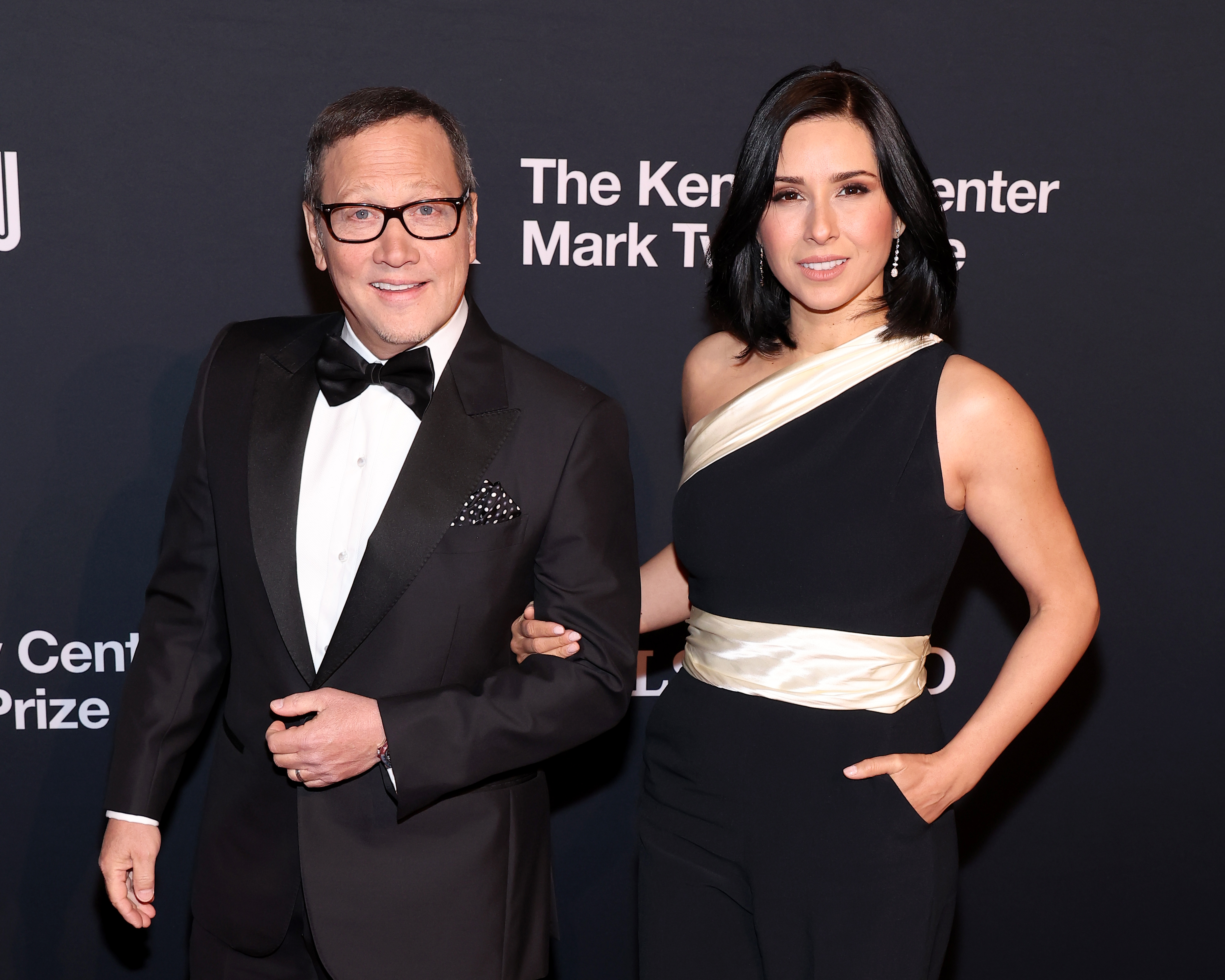 Rob Schneider and Patricia Azarcoya Schneider attend the 24th Annual Mark Twain Prize For American Humor at The Kennedy Center on March 19, 2023 in Washington, D.C. | Source: Getty Images