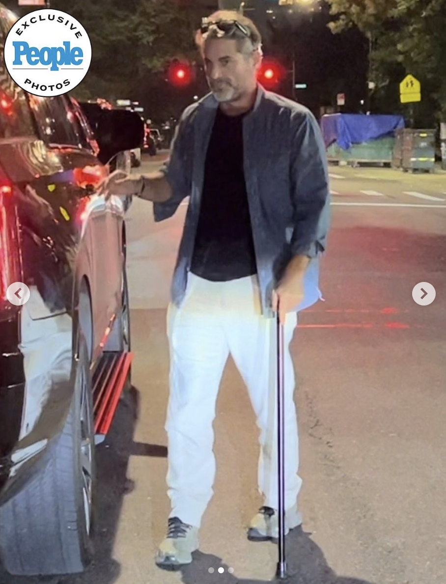 Jim Curtis is seen carrying a cane following a night out in New York City on August 4, 2025. | Source: Instagram/People