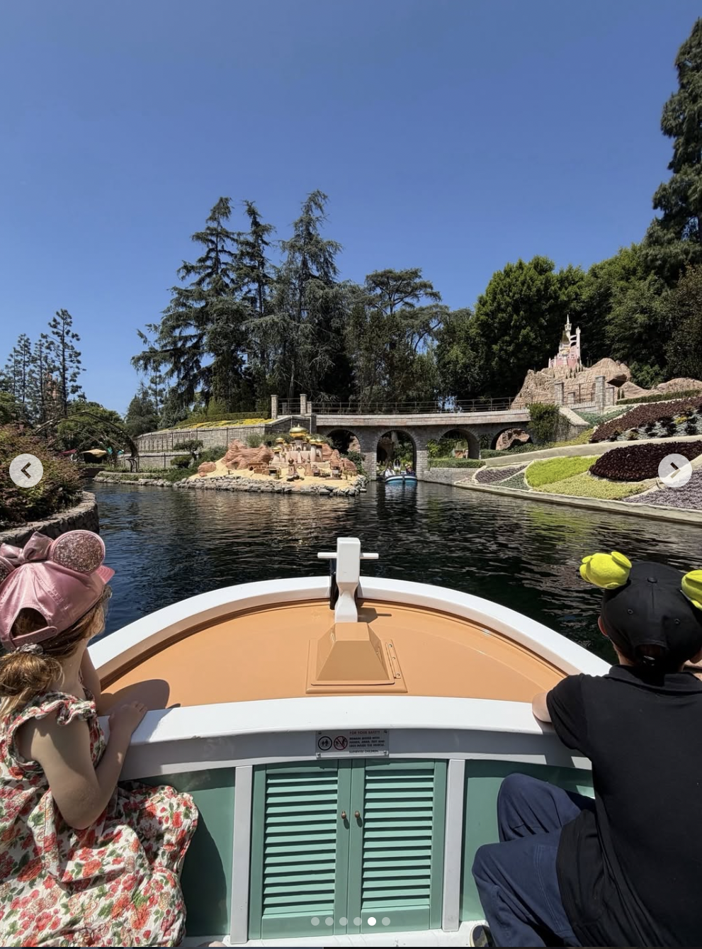 Princess Lilibet and Prince Archie aboard a Disneyland ride at Disneyland Anaheim, posted on May 11, 2026. | Source: Instagram/meghan