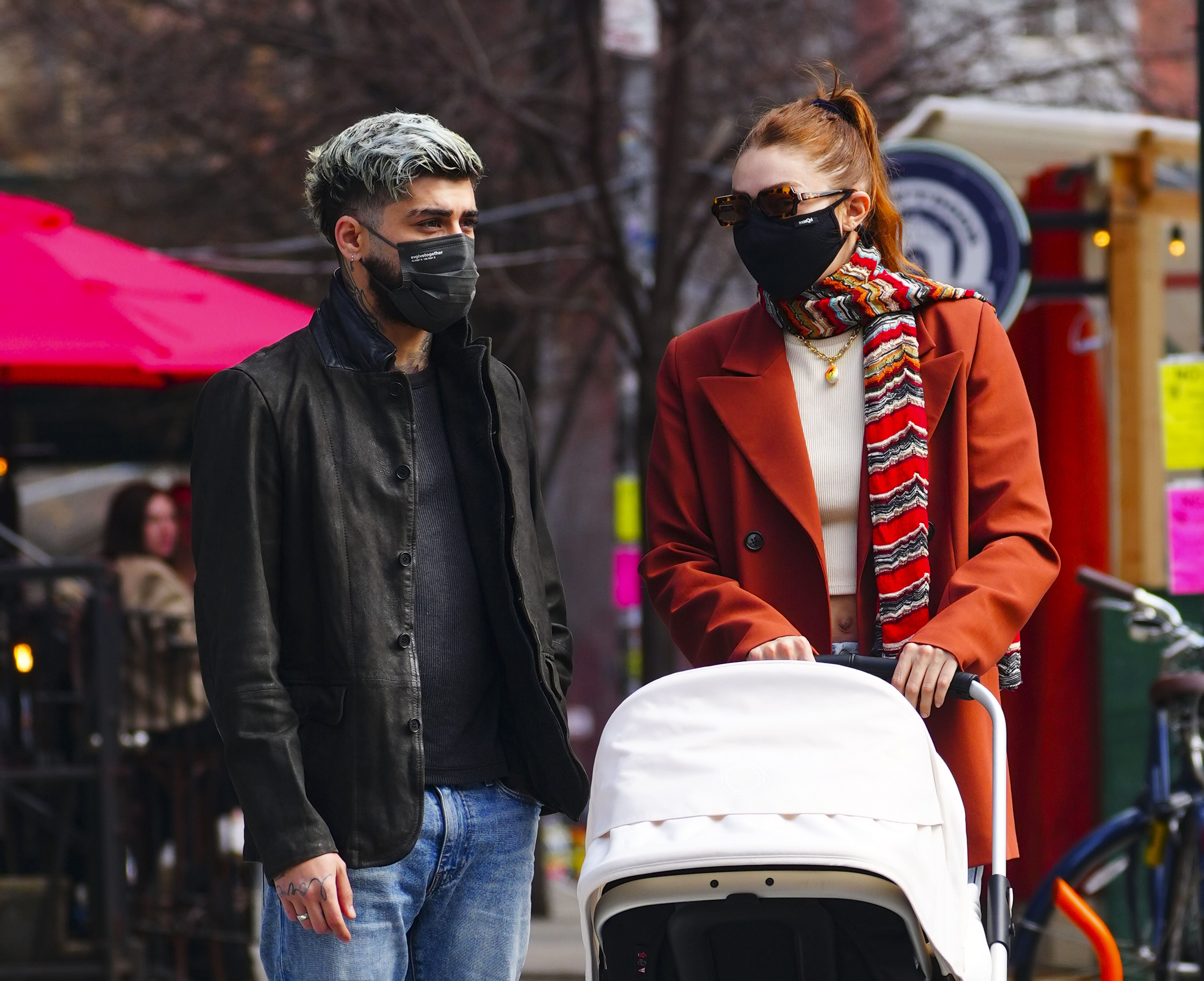 Zayn Malik and Gigi Hadid seen in New York on March 25, 2021. | Source: Getty Images