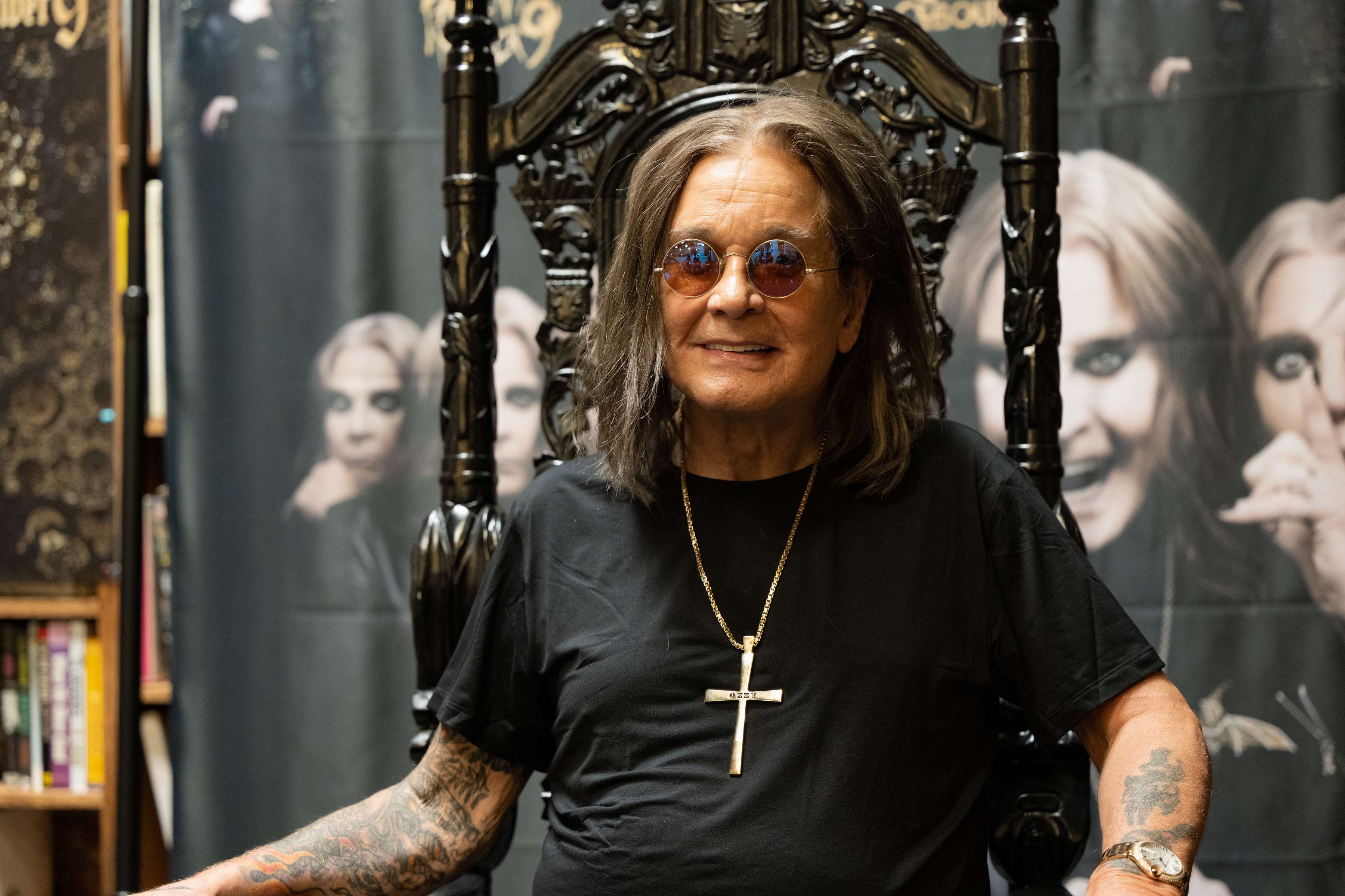 Ozzy Osbourne signs copies of his album "Patient Number 9" at Fingerprints Music on September 10, 2022, in Long Beach, California. | Source: Getty Images