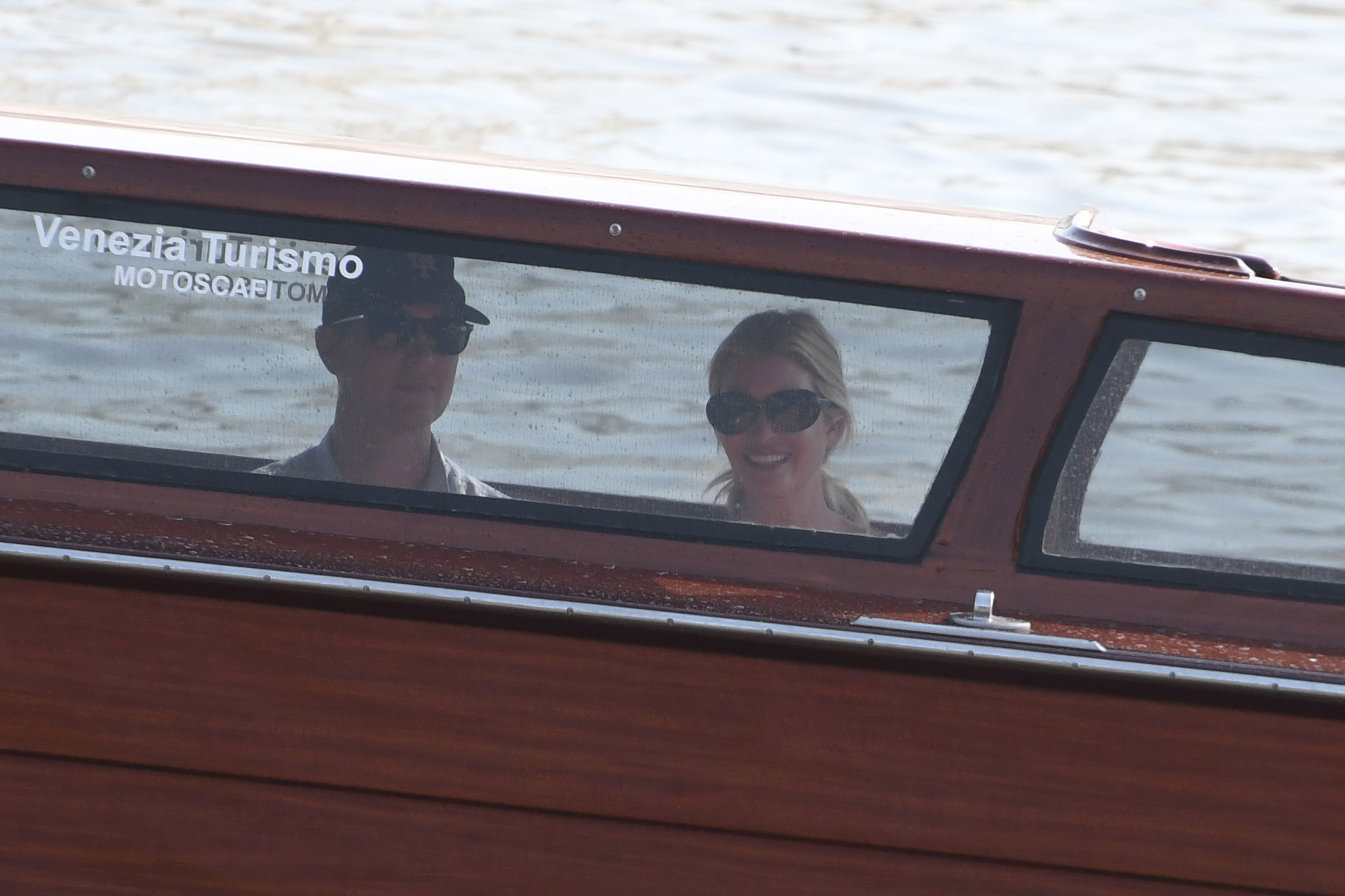 Jared Kushner and Ivanka Trump sit in a water taxi after arriving at Marco Polo airport at ahead of the wedding of Jeff Bezos and Lauren Sanchez on June 24, 2025, in Venice, Italy. | Source: Getty Images