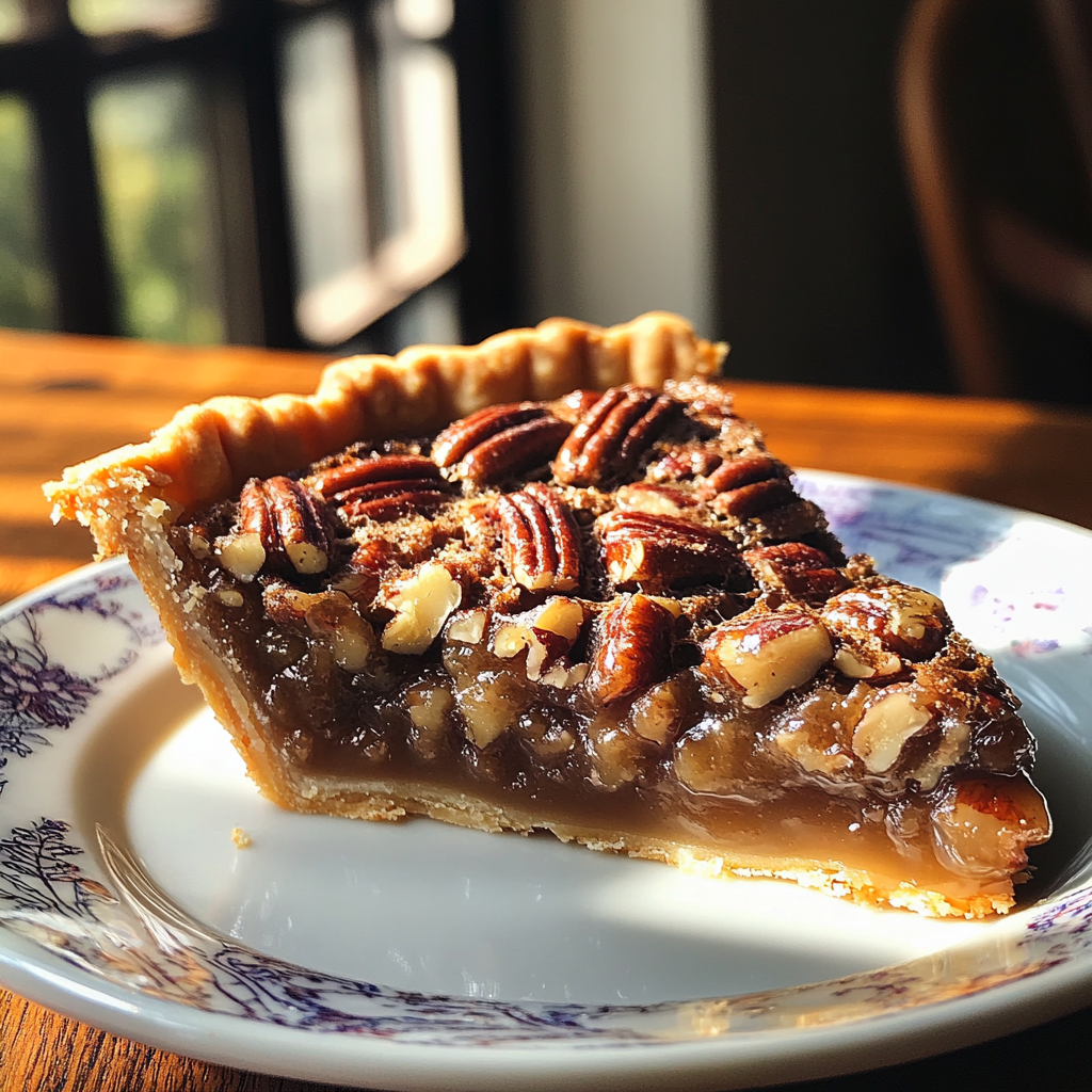 A slice of pecan pie | Source: Midjourney