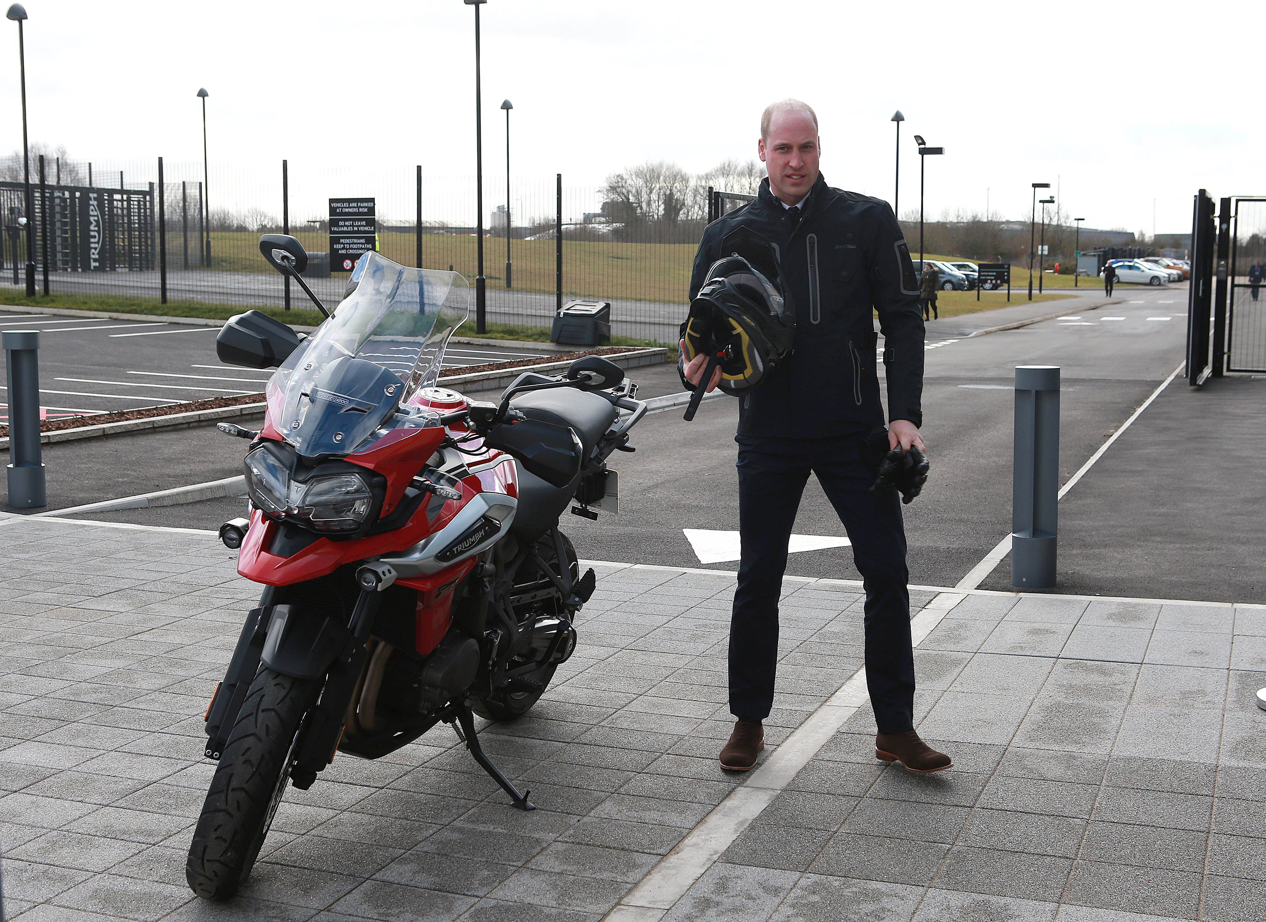 Prince William visits the Triumph Motorcycles and MIRA Technology Park on February 20, 2018 in Hinckley, England. | Source: Getty Images