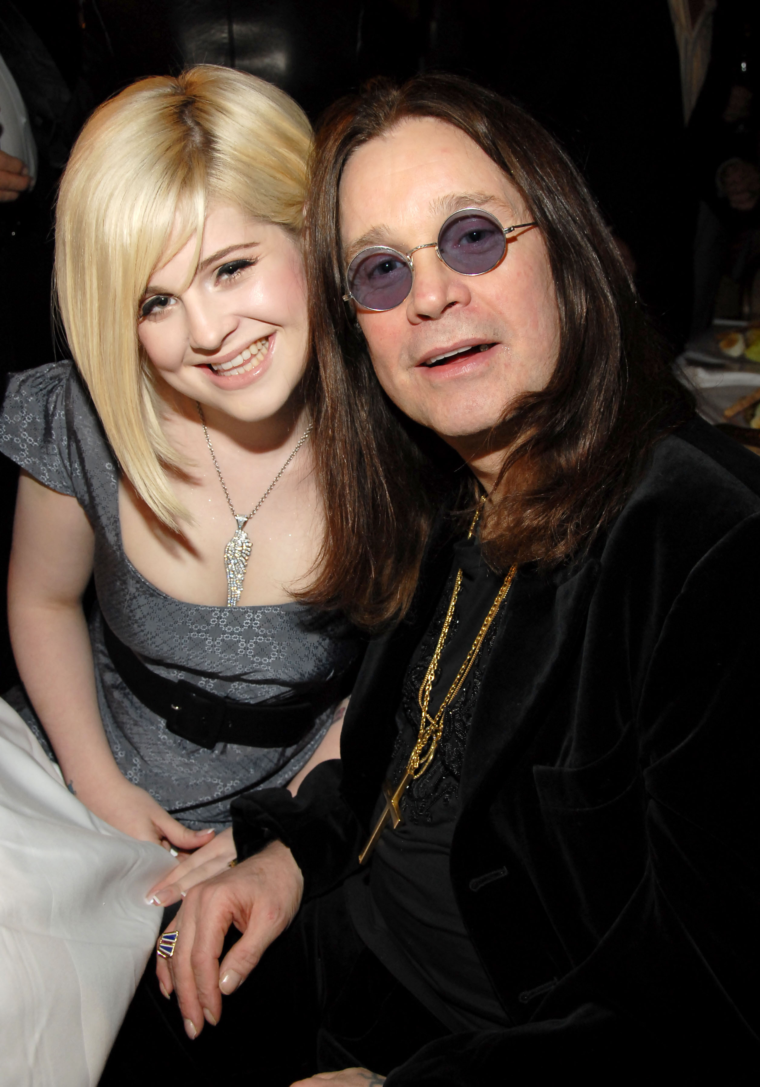Kelly Osbourne and Ozzy Osbourne pose during the 21st Annual Rock and Roll Hall of Fame Induction Ceremony on March 13, 2006. | Source: Getty Images