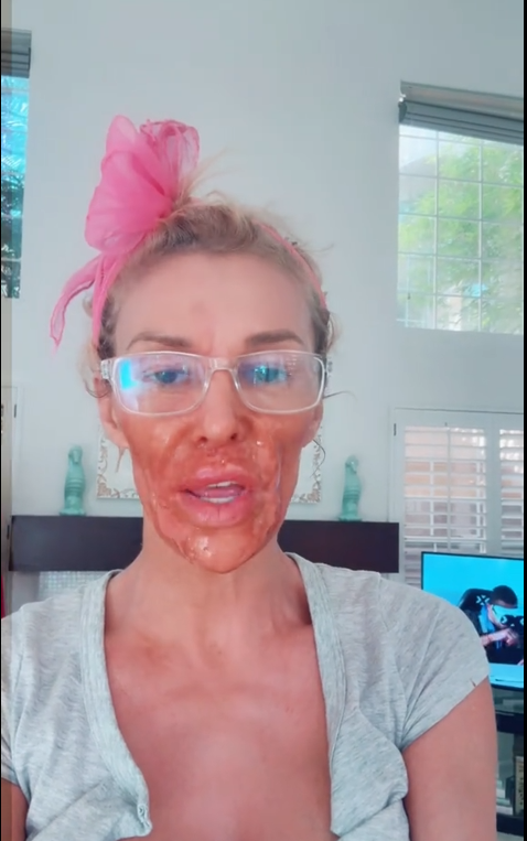 A screengrab of Brandi Glanville's TikTok video, posted on August 3, 2025. | Source: TikTok/brandiglanvilleofficial
