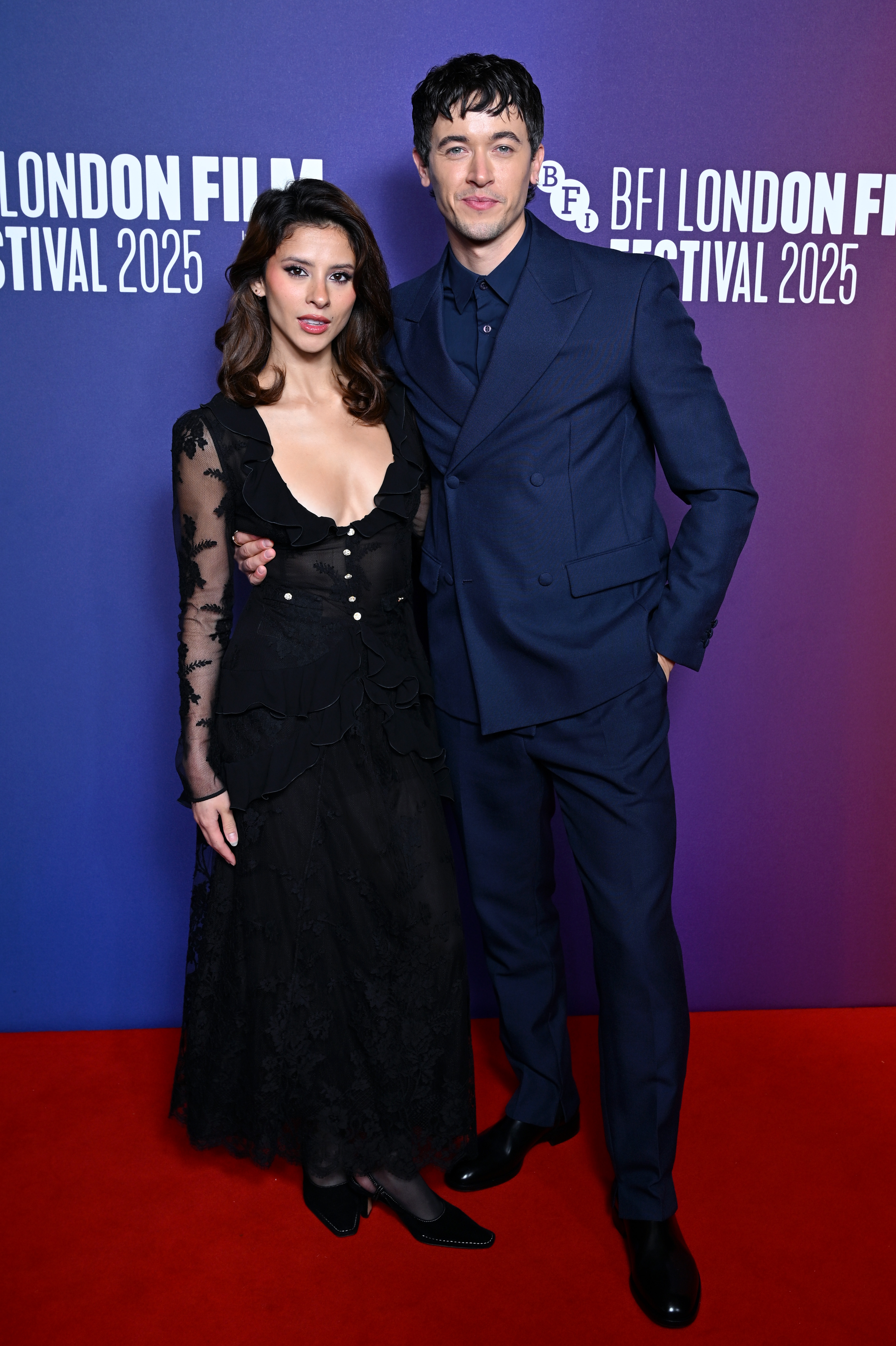 Tom Blyth and girlfriend Dannie Norman at the screening of "Wasteman" during the 69th BFI London Film Festival n October 16, 2025 | Source: Getty Images