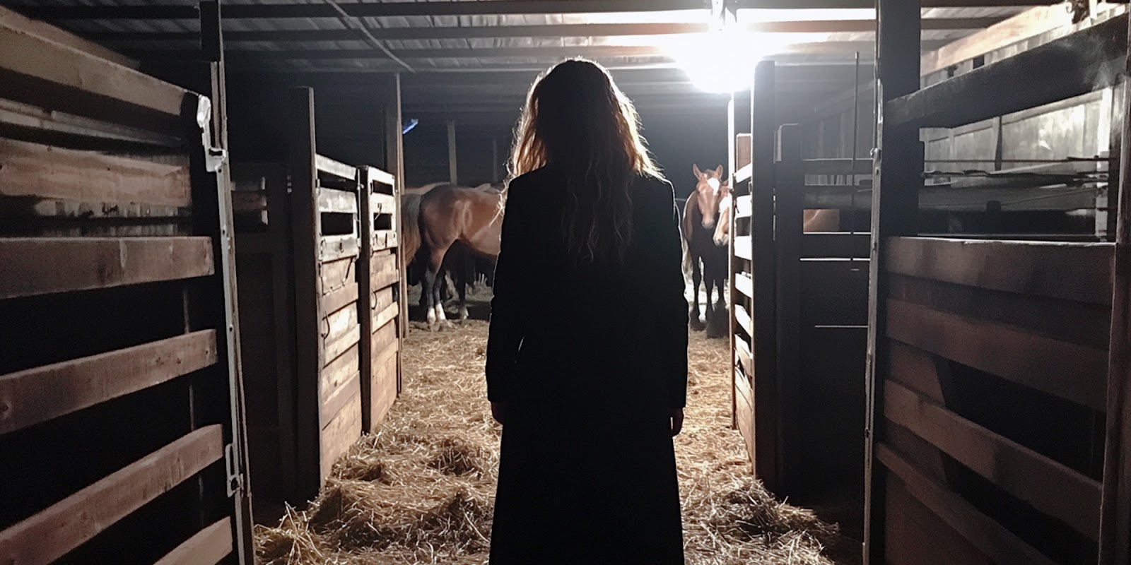 A woman in a stable | Source: Midjourney