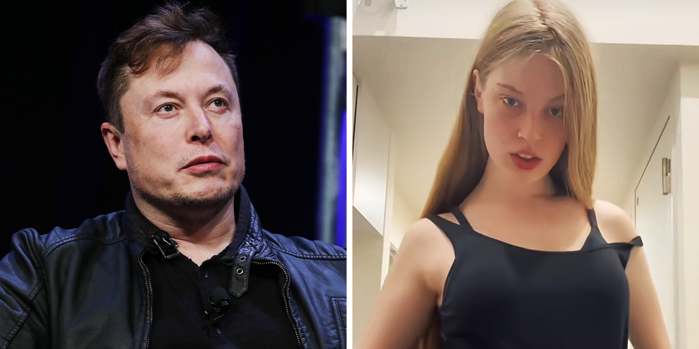 Elon Musk and Vivian Wilson | Source: Getty Images and Instagram/vivllainous