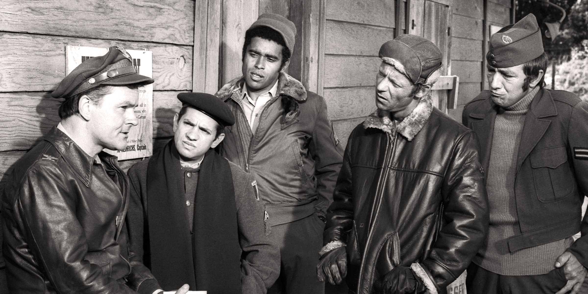 Bob Crane, Robert Clary, Kenneth Washington, Larry Hovis, and Richard Dawson | Source: Getty Images