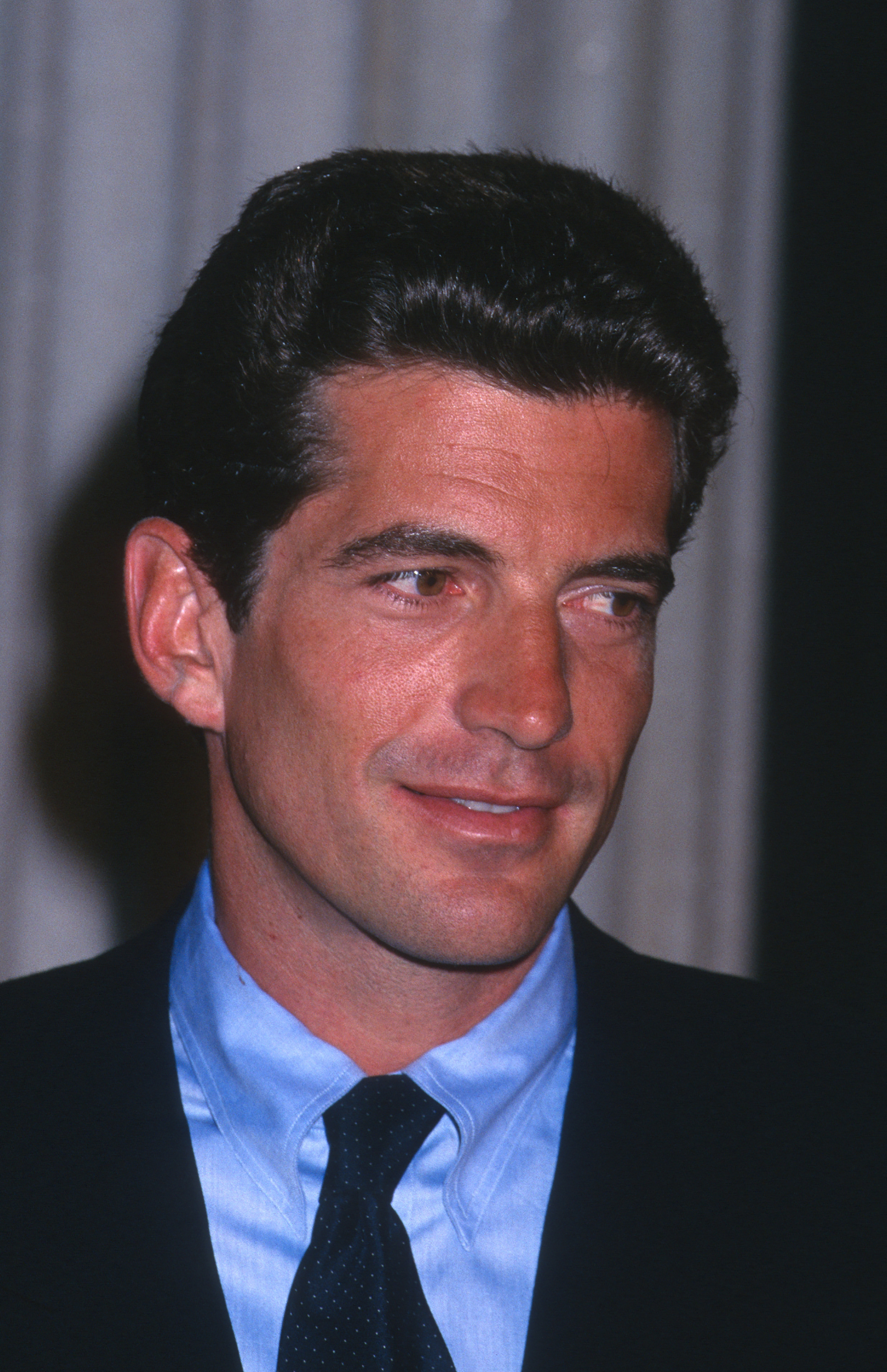 John F Kennedy Jr (1960 - 1999) attends a George magazine press conference at Federal Hall on September 7, 1995 in New York City. | Source: Getty Images