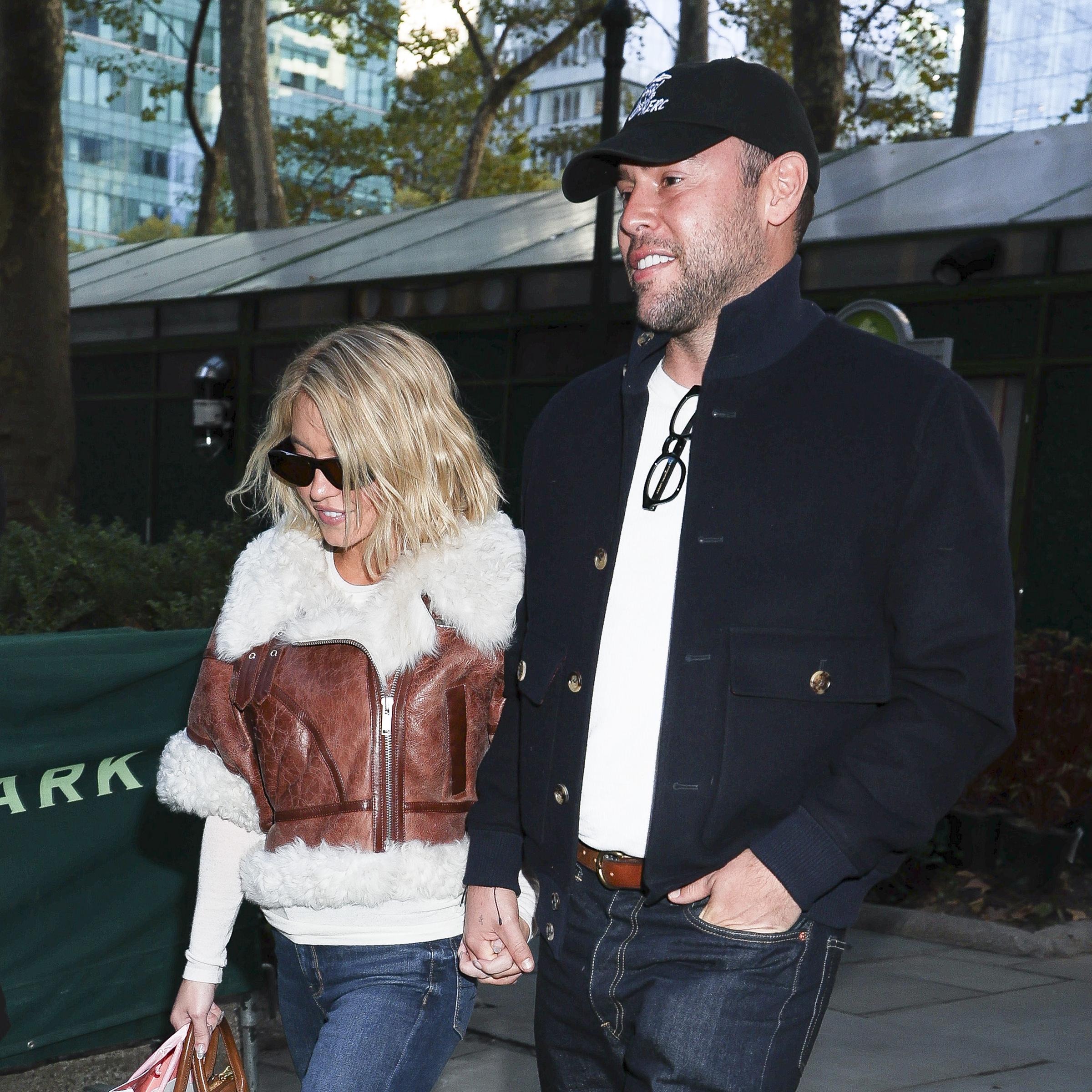Sydney Sweeney and Scooter Braun are seen in Bryant Park on November 04, 2025 in New York City. | Source: Getty Images
