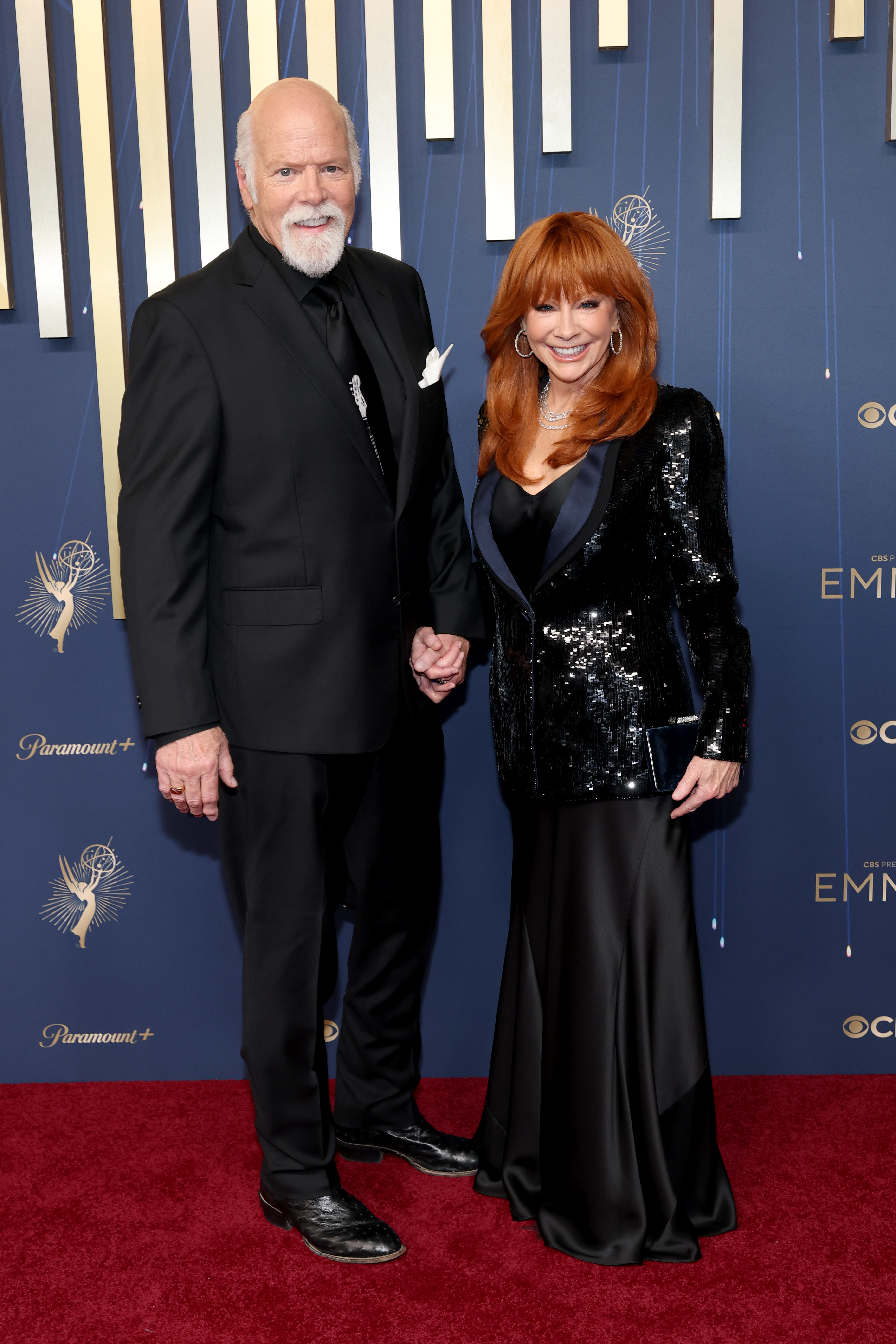 Rex Linn and Reba McEntire attend the 77th Primetime Emmy Awards at Peacock Theater on September 14, 2025, in Los Angeles, California. | Source: Getty Images