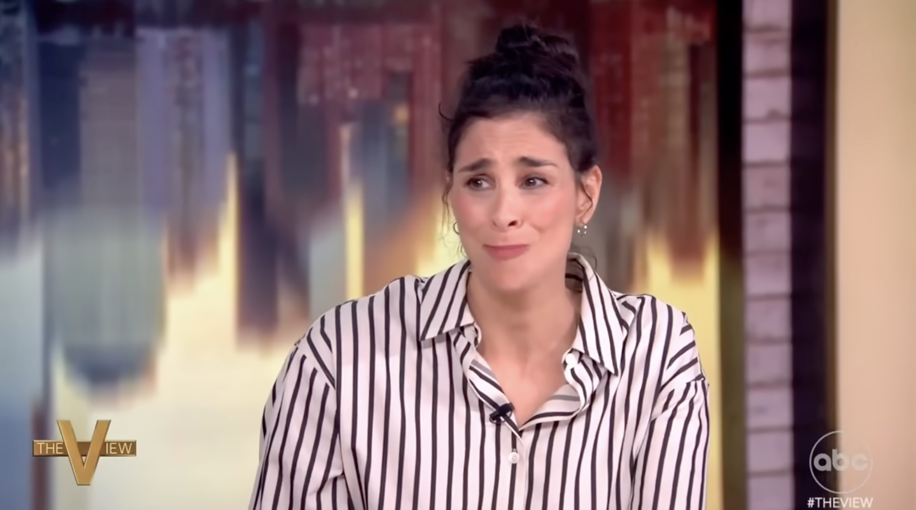 Sarah Silverman on the set of "The View," which aired on May 30, 2025 | Source: YouTube/The View