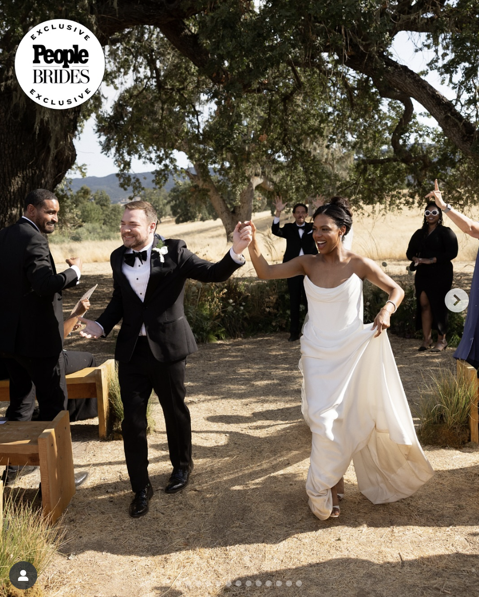 Brittany Stewart and Daniel Durant during their wedding day, posted on August 27, 2025. | Source: Instagram/brides