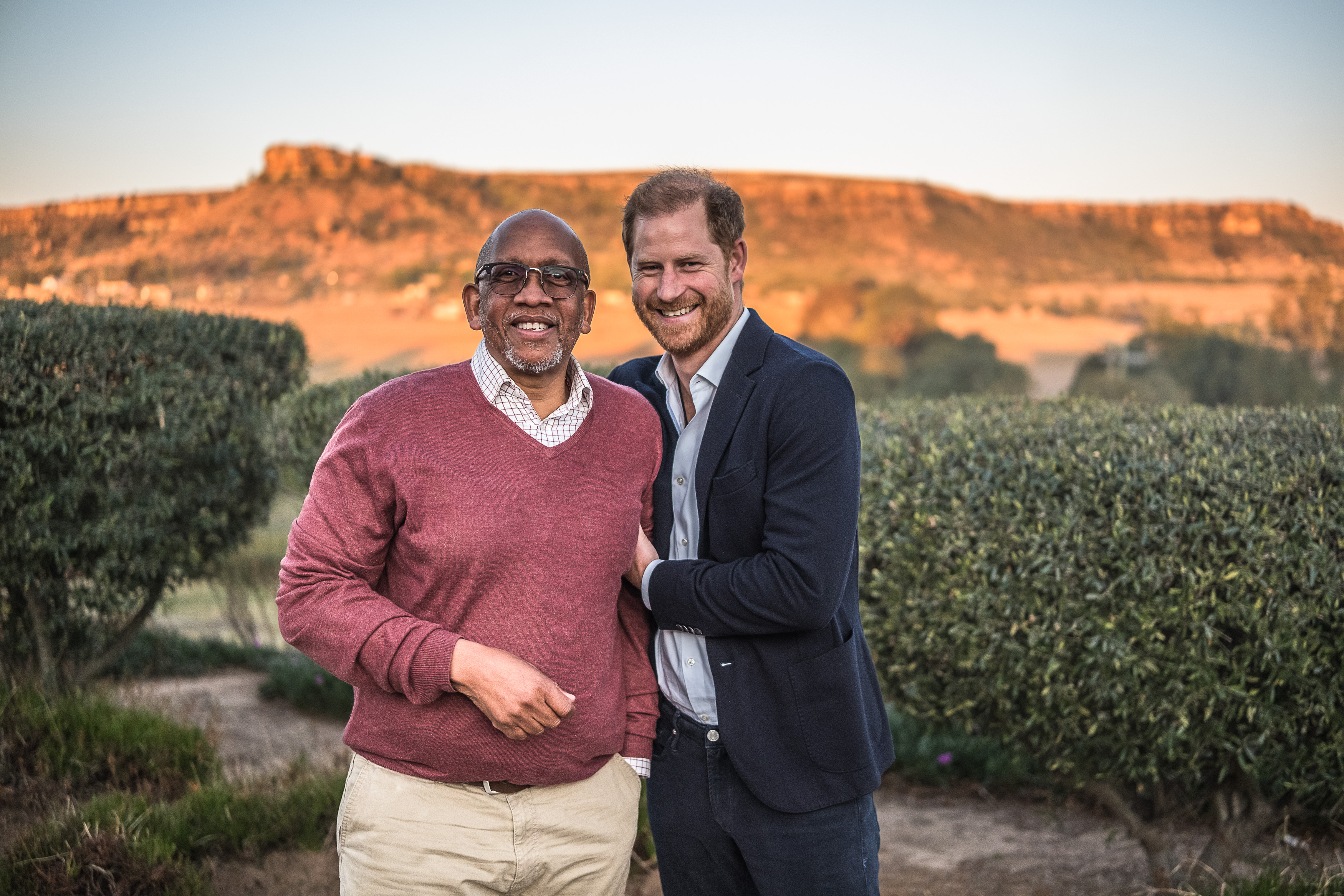 Prince Seeiso of Lesotho and Prince Harry, Duke of Sussex attend a welcome event at Sentebale’s Mamohato Children’s Centre featuring the non-profit’s Let Youth Lead advocates from Botswana, and a celebration of Basatho culture, on October 1, 2024 in Maseru, Lesotho. | Source: Getty Images