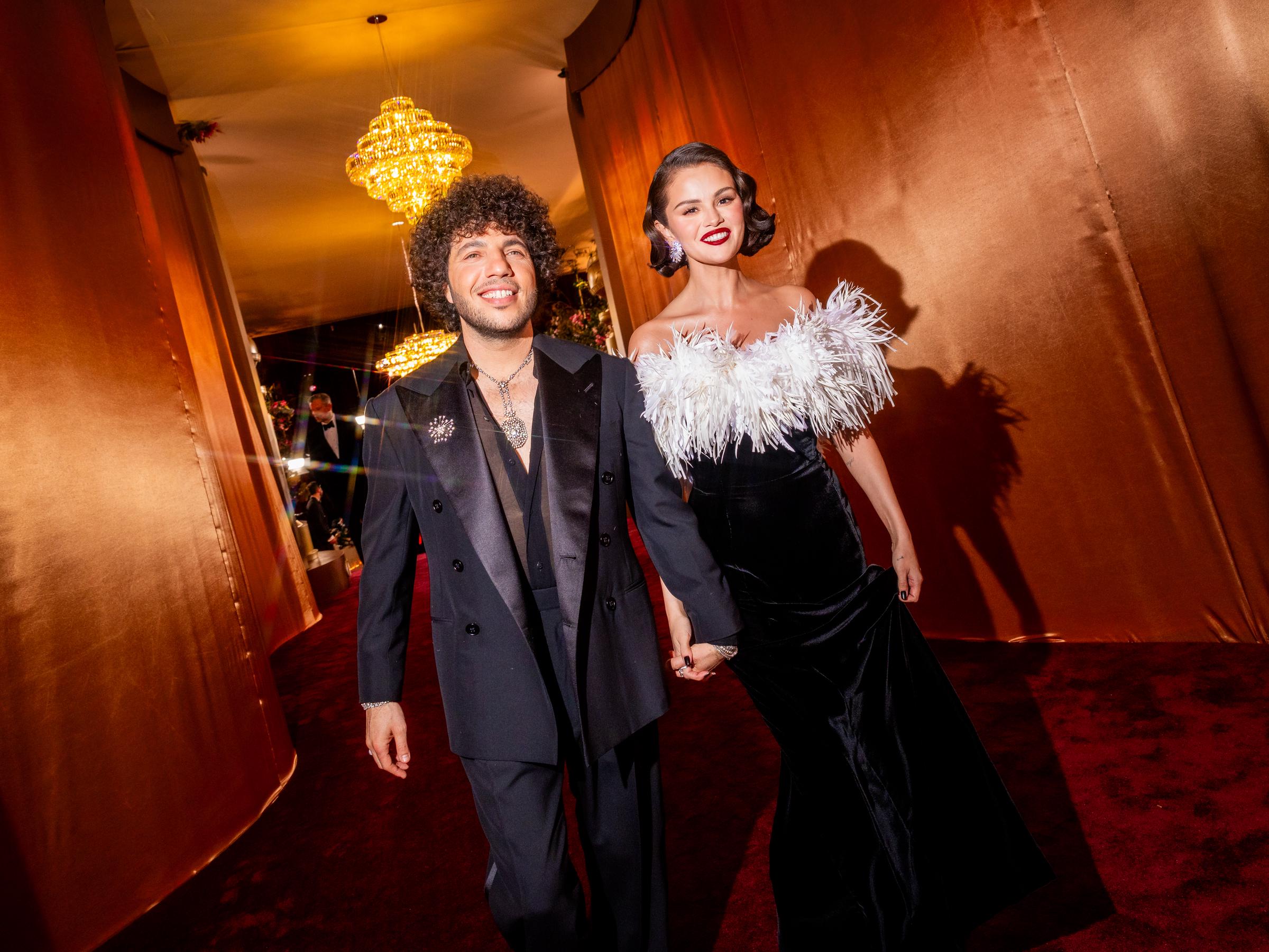 Benny Blanco and Selena Gomez at the 83rd Annual Golden Globes held at The Beverly Hilton on January 11, 2026 in Beverly Hills, California. | Source: Getty Images