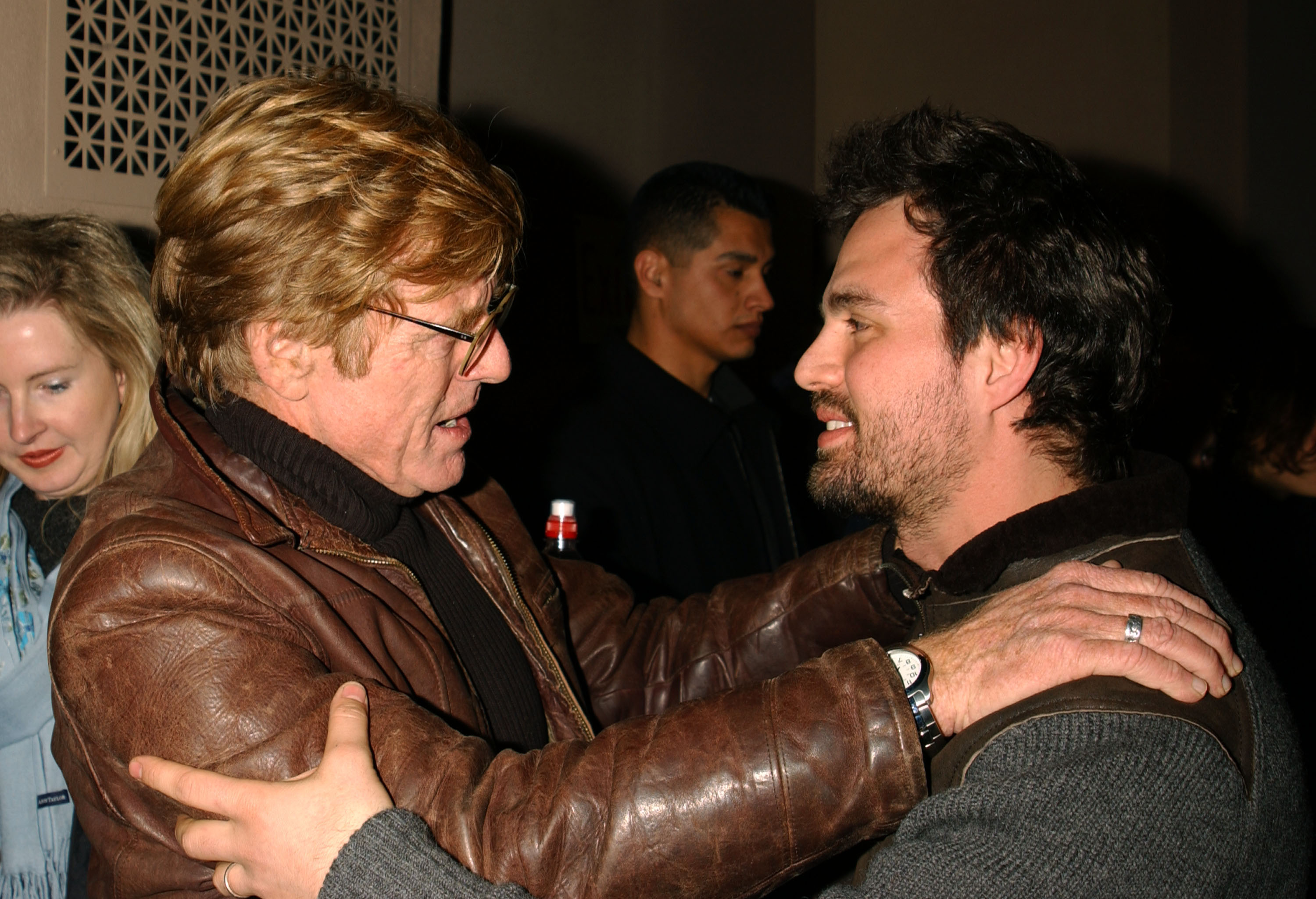 Robert Redford and Mark Ruffalo greet each other before a screening of "XX/XY" at the Library at the 2002 Sundance Film Festival on September 15, 2002, in Park City, Utah. | Source: Getty Images