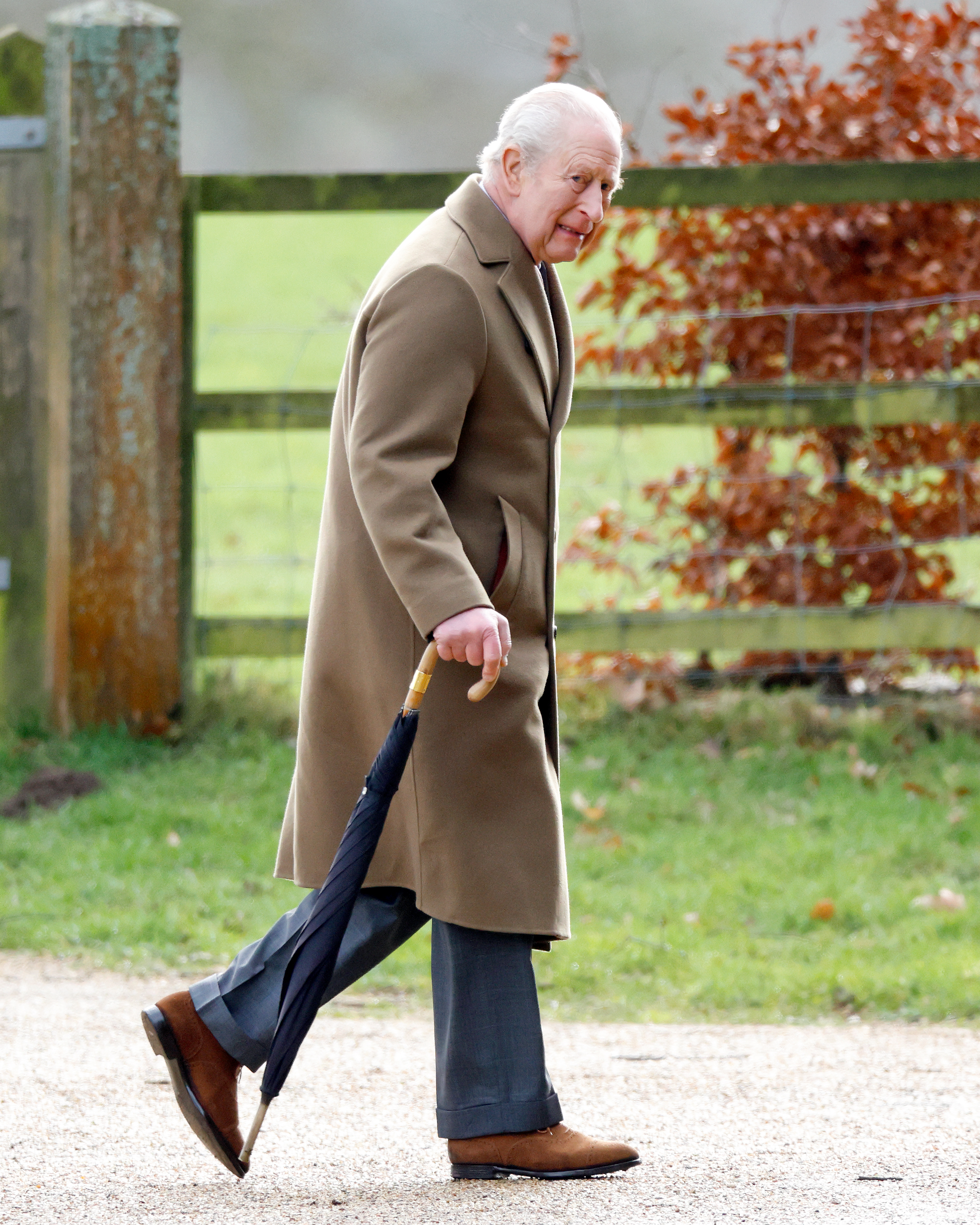 King Charles III attends Sunday service at the Church of St Mary Magdalene on the Sandringham estate on March 1, 2026 in Sandringham, Norfolk. | Source: Getty Images