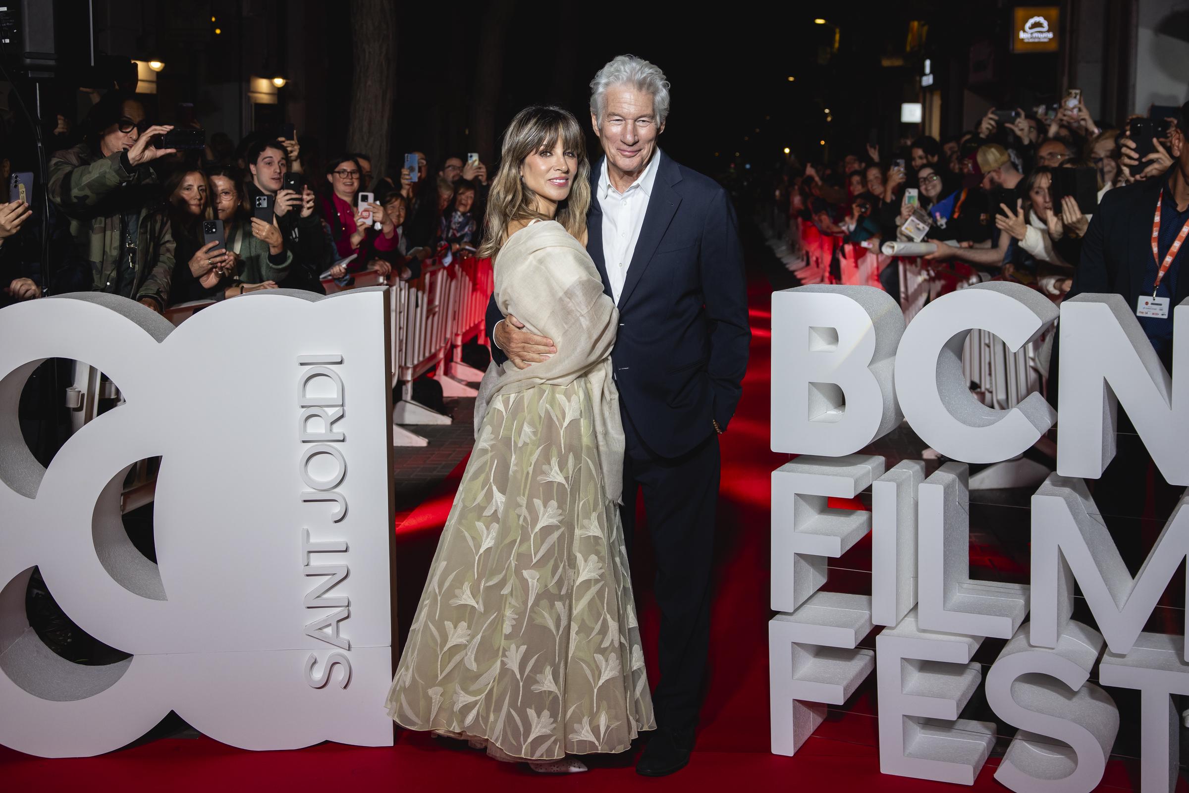 Alejandra Silva and Richard Gere attend the screening of the film 'Wisdom of Happiness' during BCN Film Festival at Cinemes Verdi on April 29, 2025, in Barcelona, Spain. | Source: Getty Images