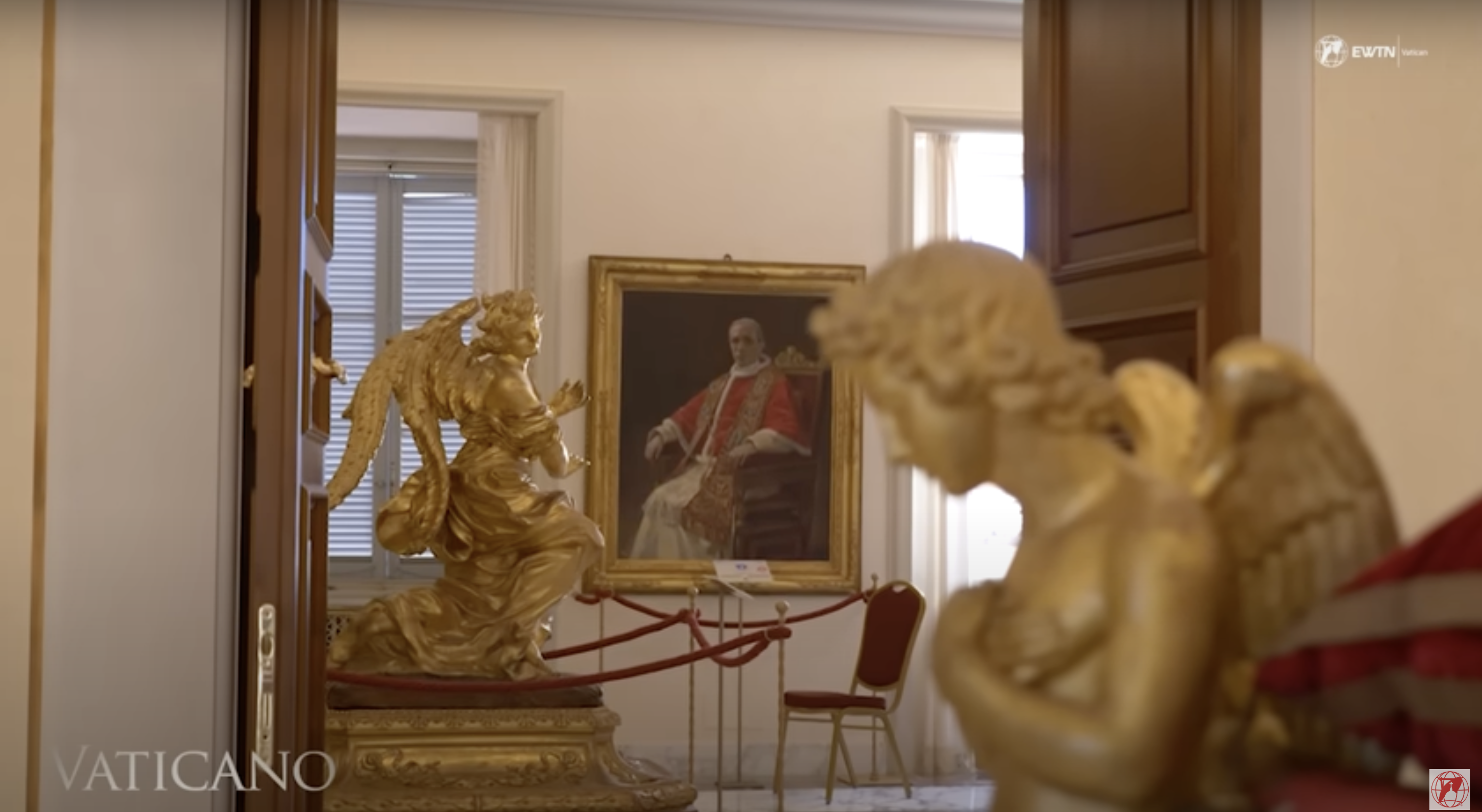 A peek at Castel Gandolfo's interiors, posted on July 7, 2025. | Source: YouTube/EWTN