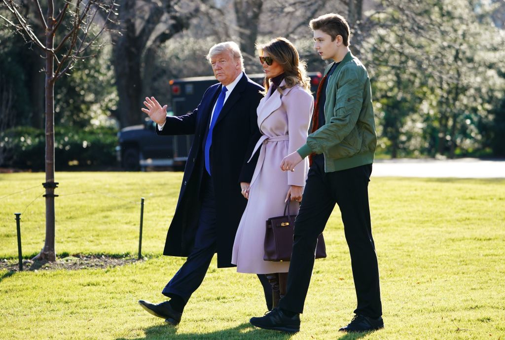 President Donald Trump, First Lady Melania Trump, and Barron Trump in Washington DC on January 17, 2020 | Source: Getty Images