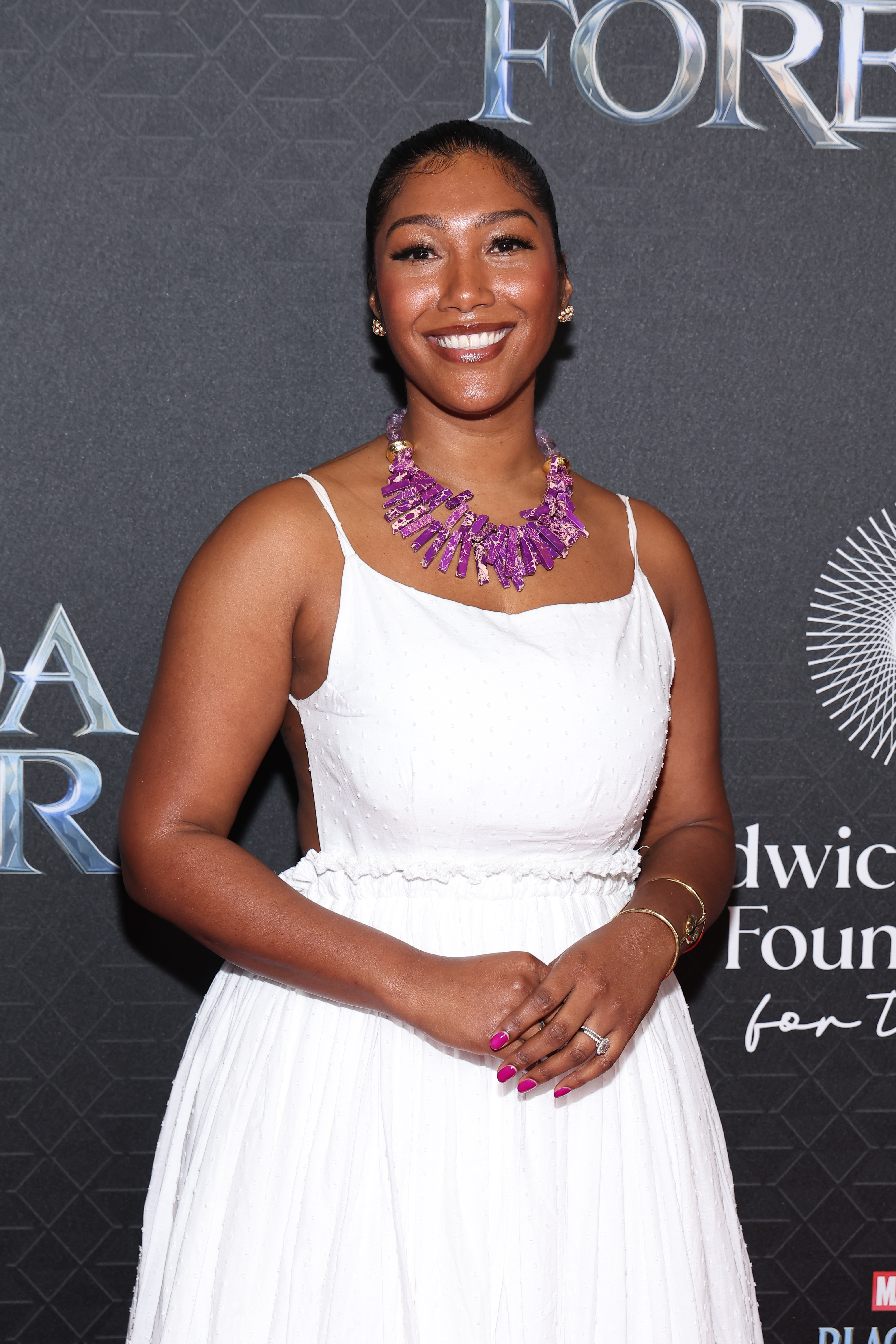 Taylor Simone Ledward attends the Black Panther: Wakanda Forever Red Carpet Screening at the Smithsonian National Museum of African American History and Culture on October 30, 2022 in Washington, DC. | Source: Getty Images