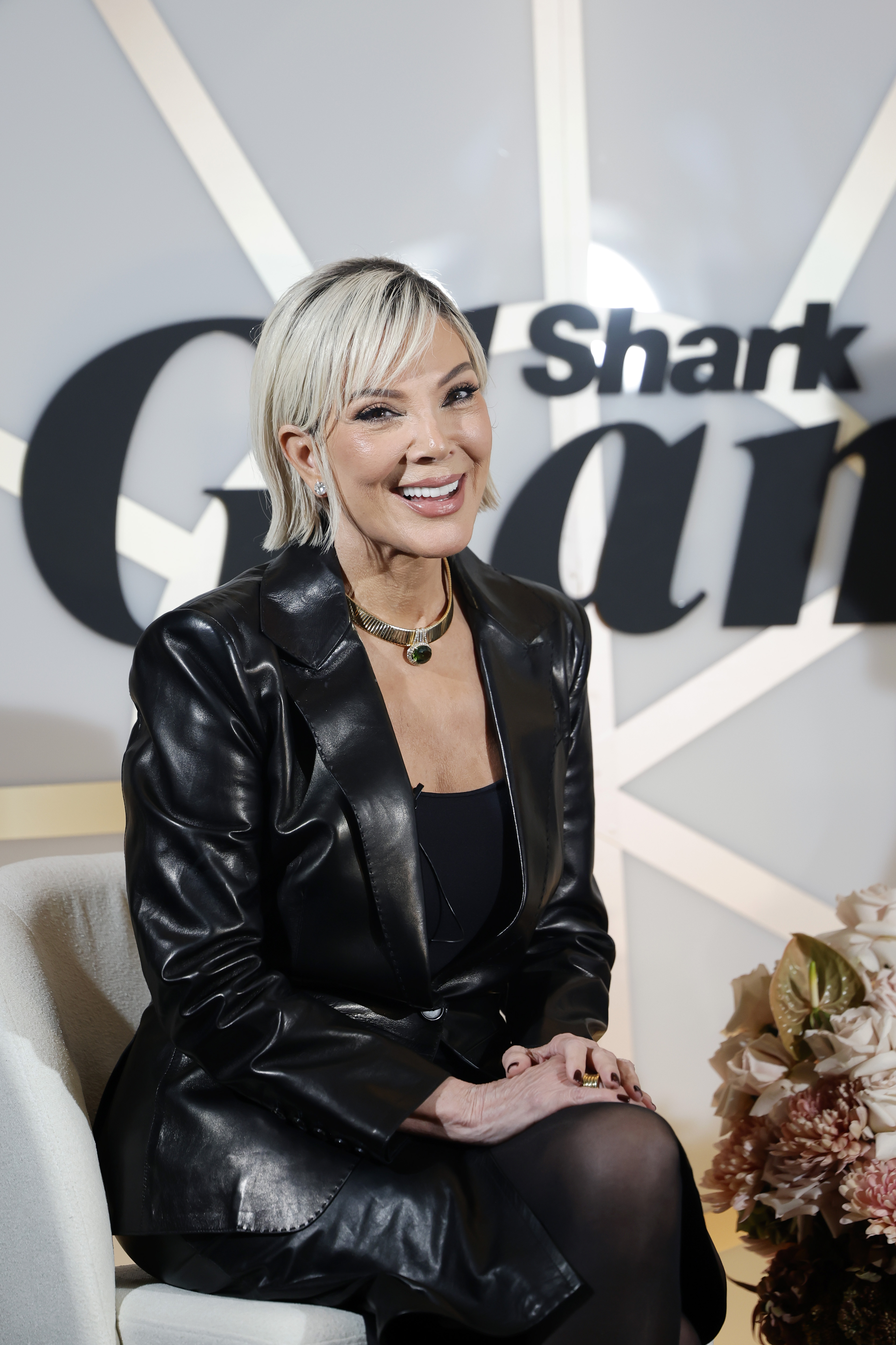 Kris Jenner speaks onstage during the Shark Beauty 'Mission to Glam' Event with Kris Jenner & Chris Appleton at CUT Lounge on October 8, 2025, in Beverly Hills, California. | Source: Getty Images
