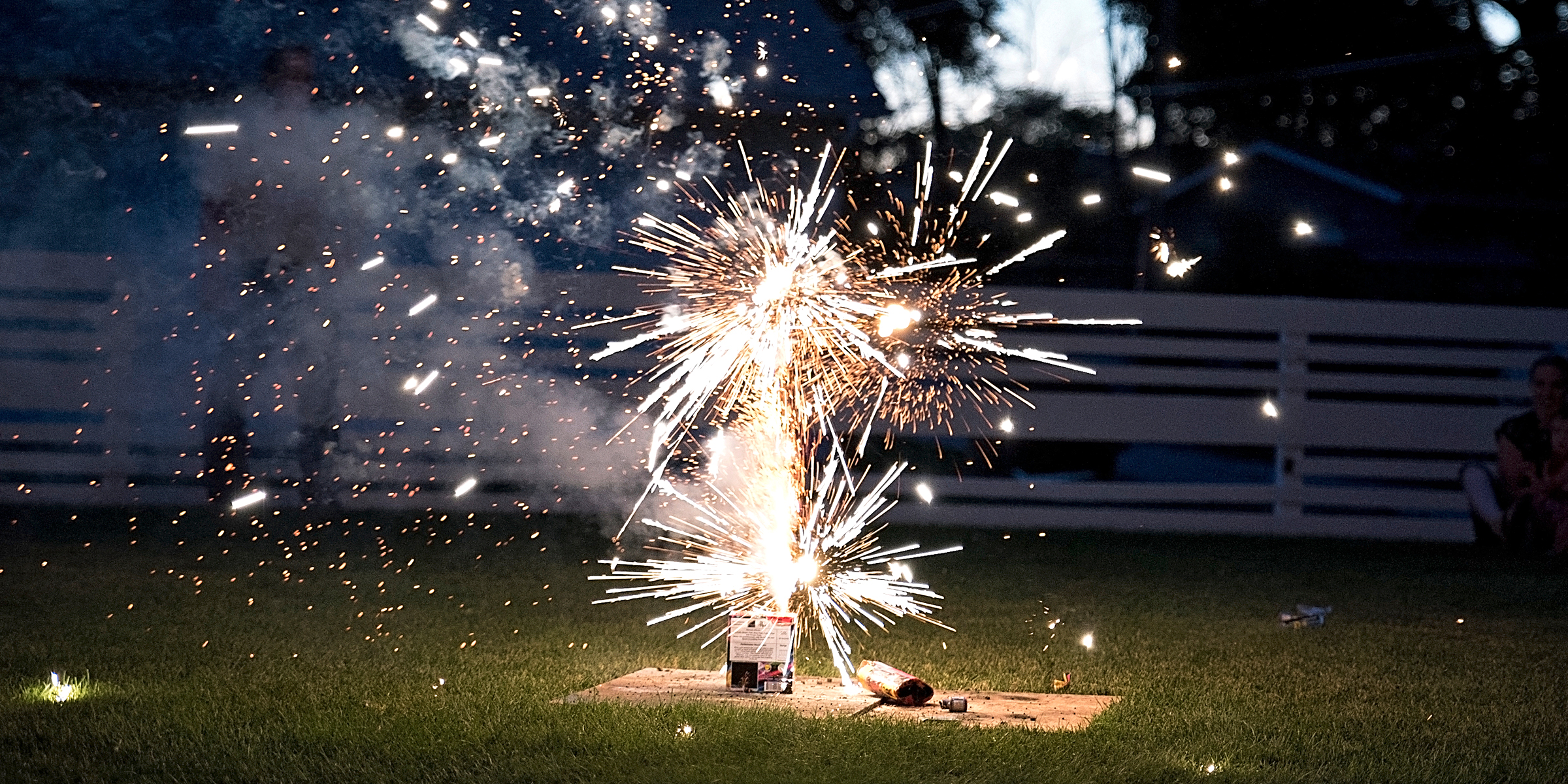 Fireworks in a backyard | Source: Shutterstock