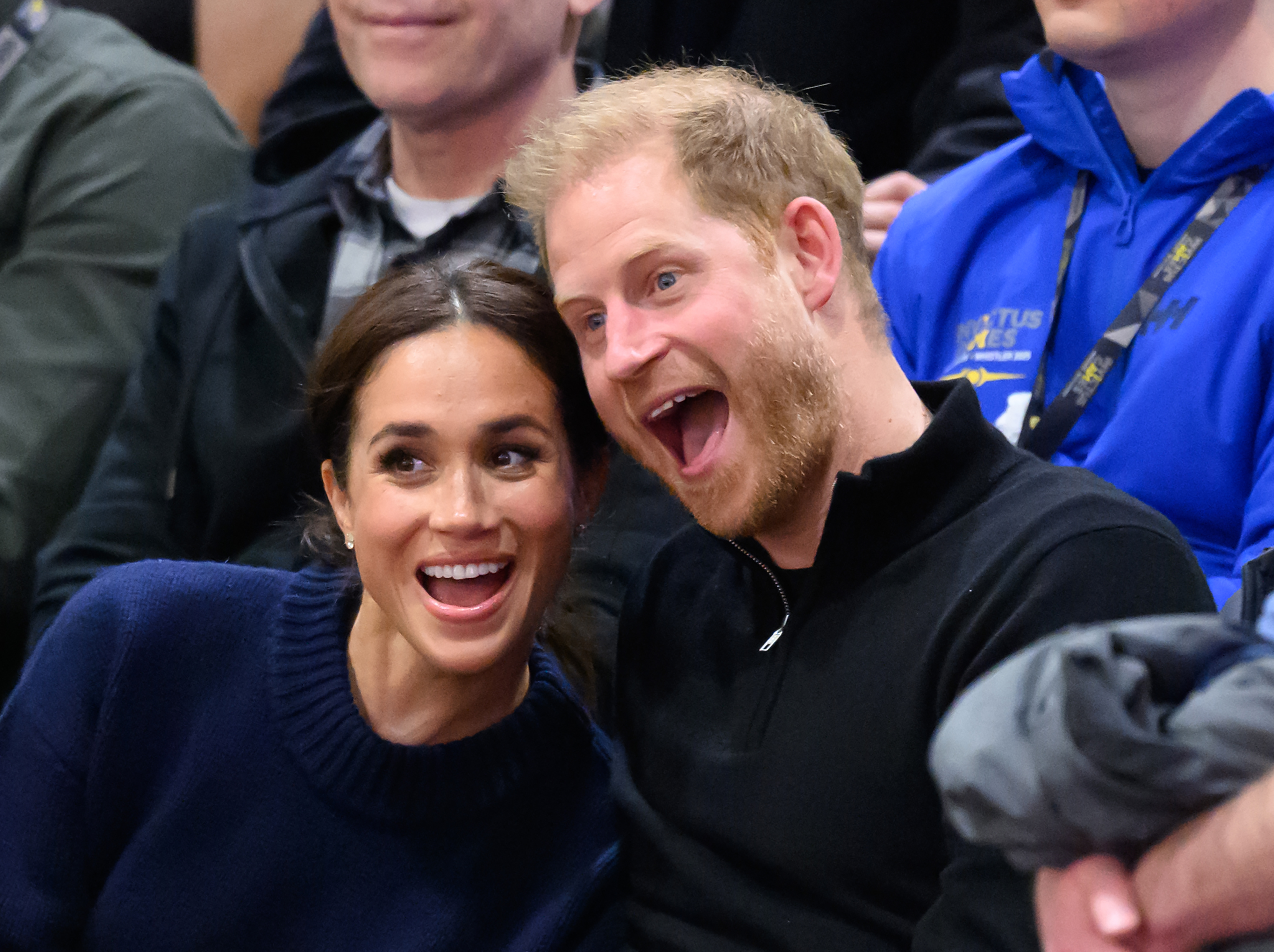 Meghan, Duchess of Sussex, and Prince Harry, Duke of Sussex, attend the wheelchair basketball during day one of the 2025 Invictus Games at the Vancouver Convention Centre on February 9, 2025, in Vancouver, British Columbia. | Source: Getty Images