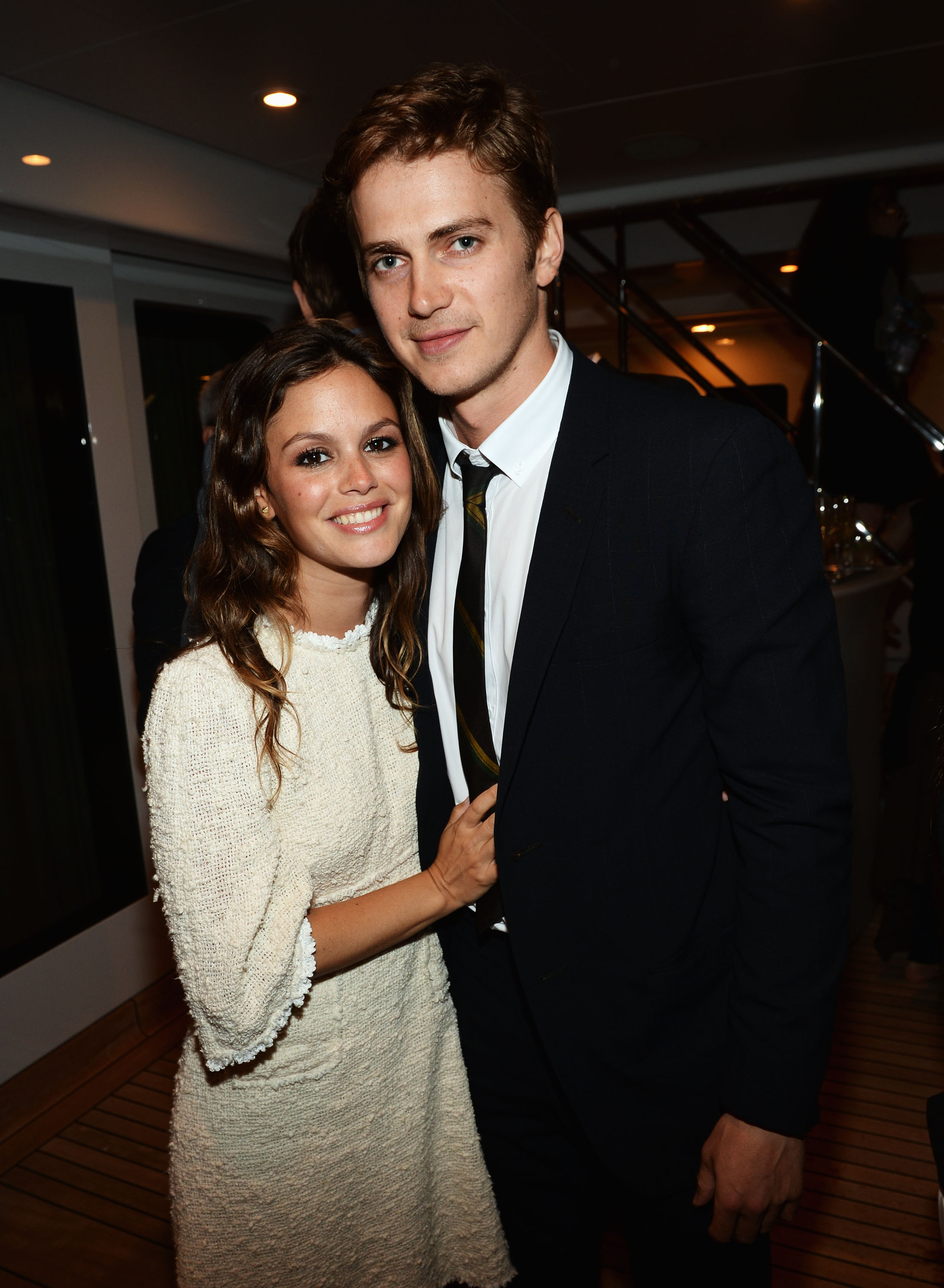 Rachel Bilson and Hayden Christensen attend the Glacier Films launch party hosted by Hayden C and Michael Saylor aboard the Yacht Harle on May 19, 2013, in Cannes, France. | Source: Getty Images