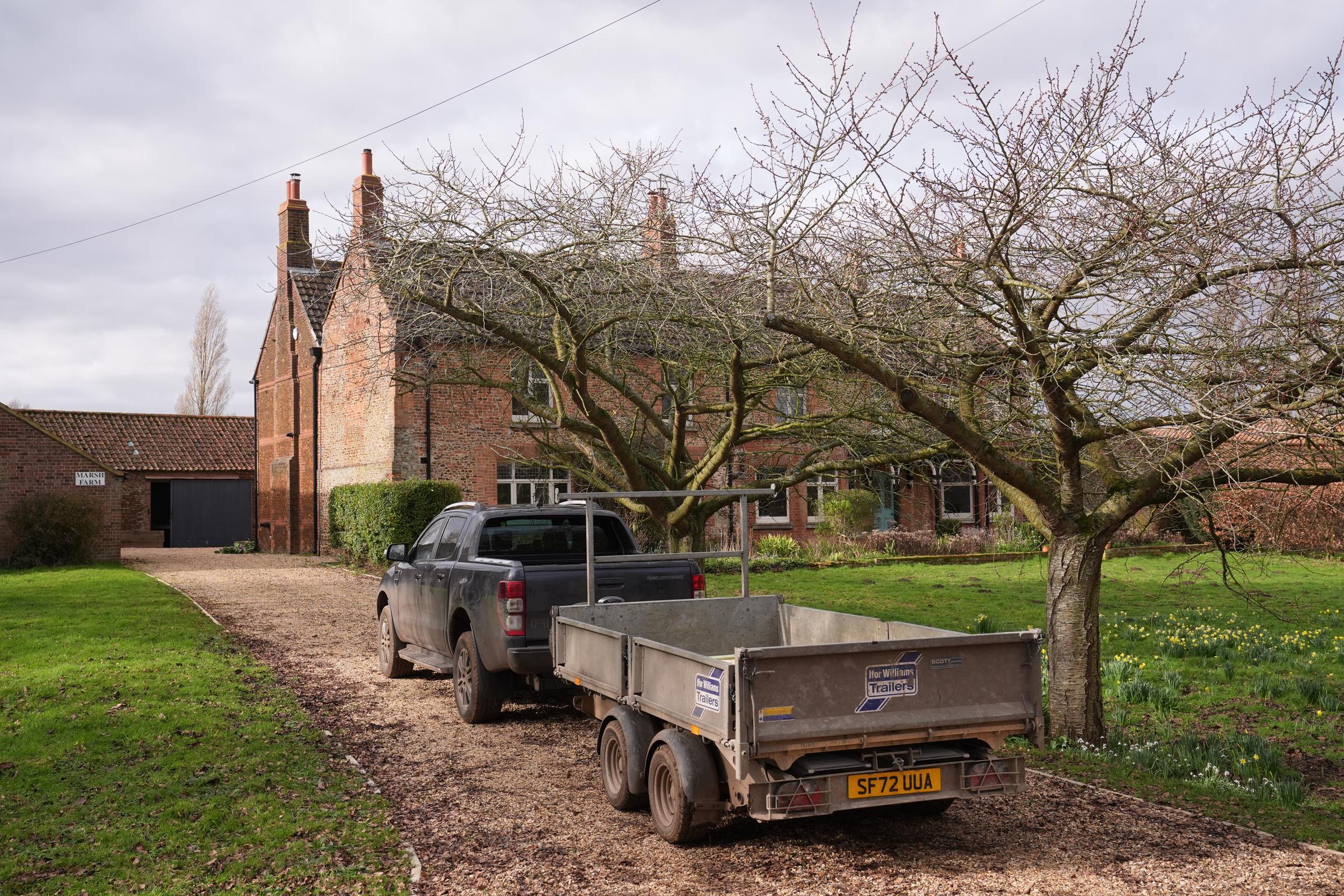 New fencing is erected at Marsh Farm on the Sandringham Estate in Norfolk, where Andrew Mounbatten-Windsor has relocated following his departure from Royal Lodge in Windsor on February 24, 2026. | Source: Getty Images