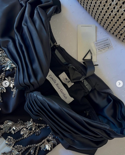 A close-up of the dress, dated July 2025 | Source: Instagram/camillerosegottlieb