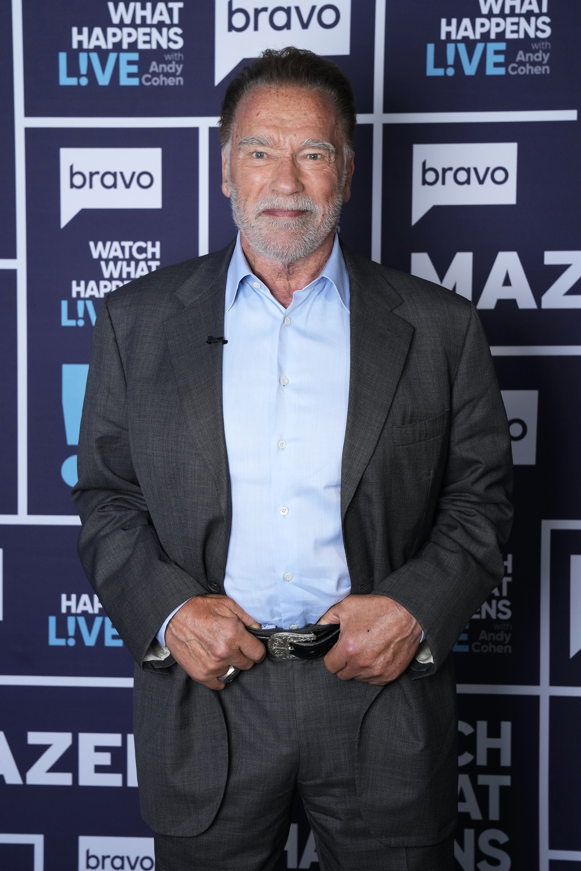 Arnold Schwarzenegger on the set of "Watch What Happens Live With Andy Cohen" | Source: Getty Images
