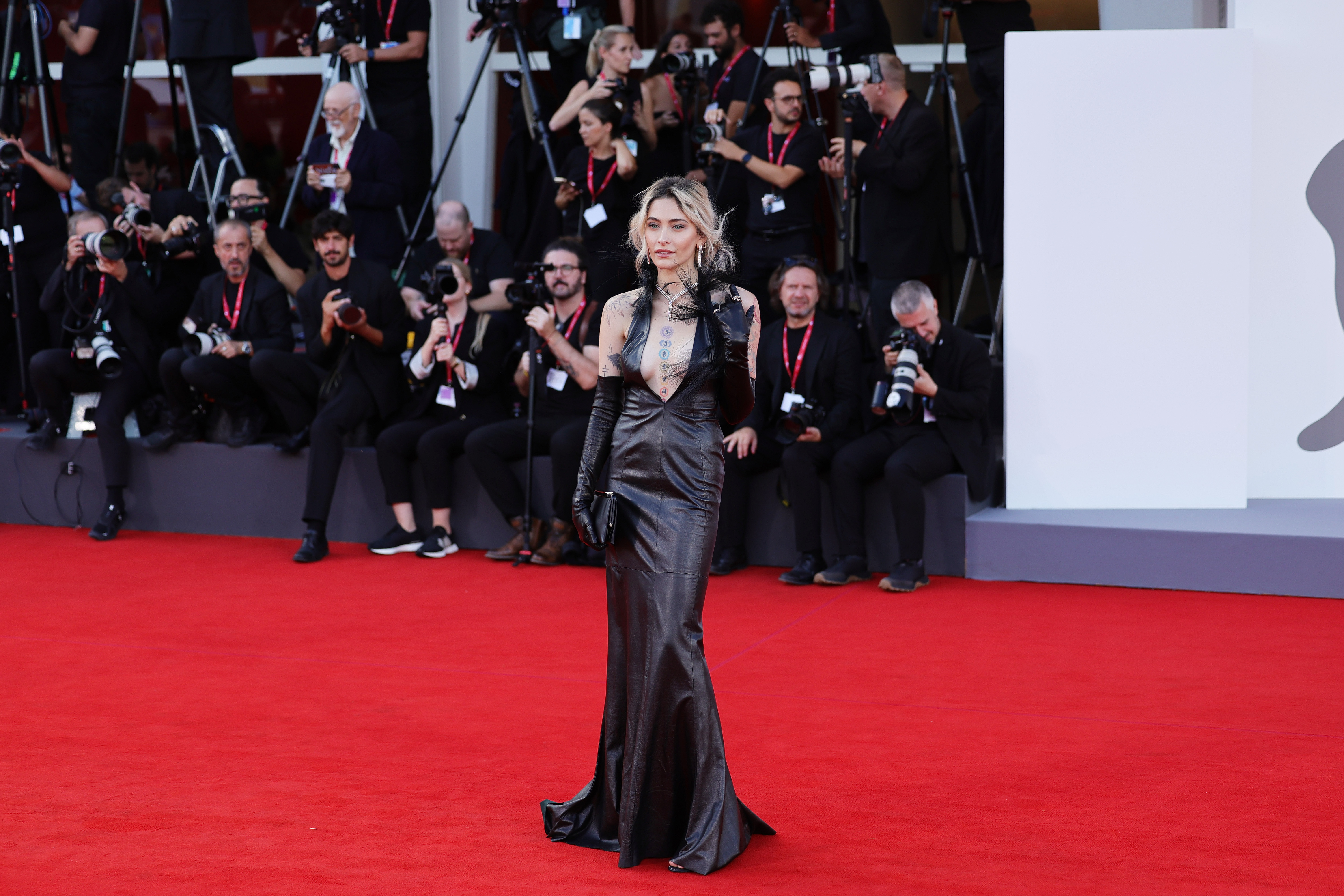 Paris Jackson attends the "Frankenstein" red carpet during the 82nd Venice International Film Festival on August 30, 2025, in Venice, Italy. | Source: Getty Images