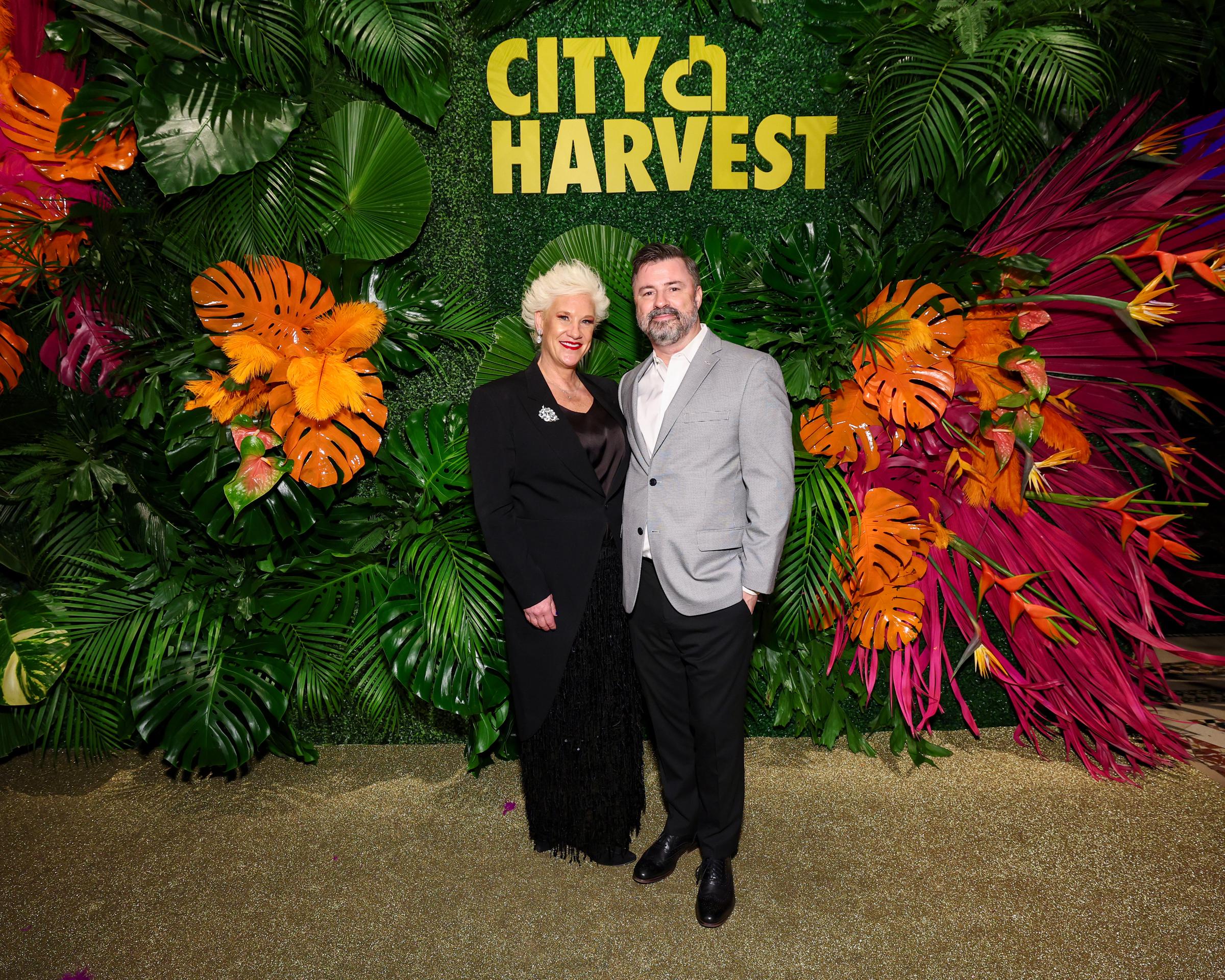 Anne Burrell and Stuart Claxton attend as City Harvest Presents The 2025 Gala: Carnaval at Cipriani 42nd Street on April 22, 2025, in New York City. | Source: Getty Images