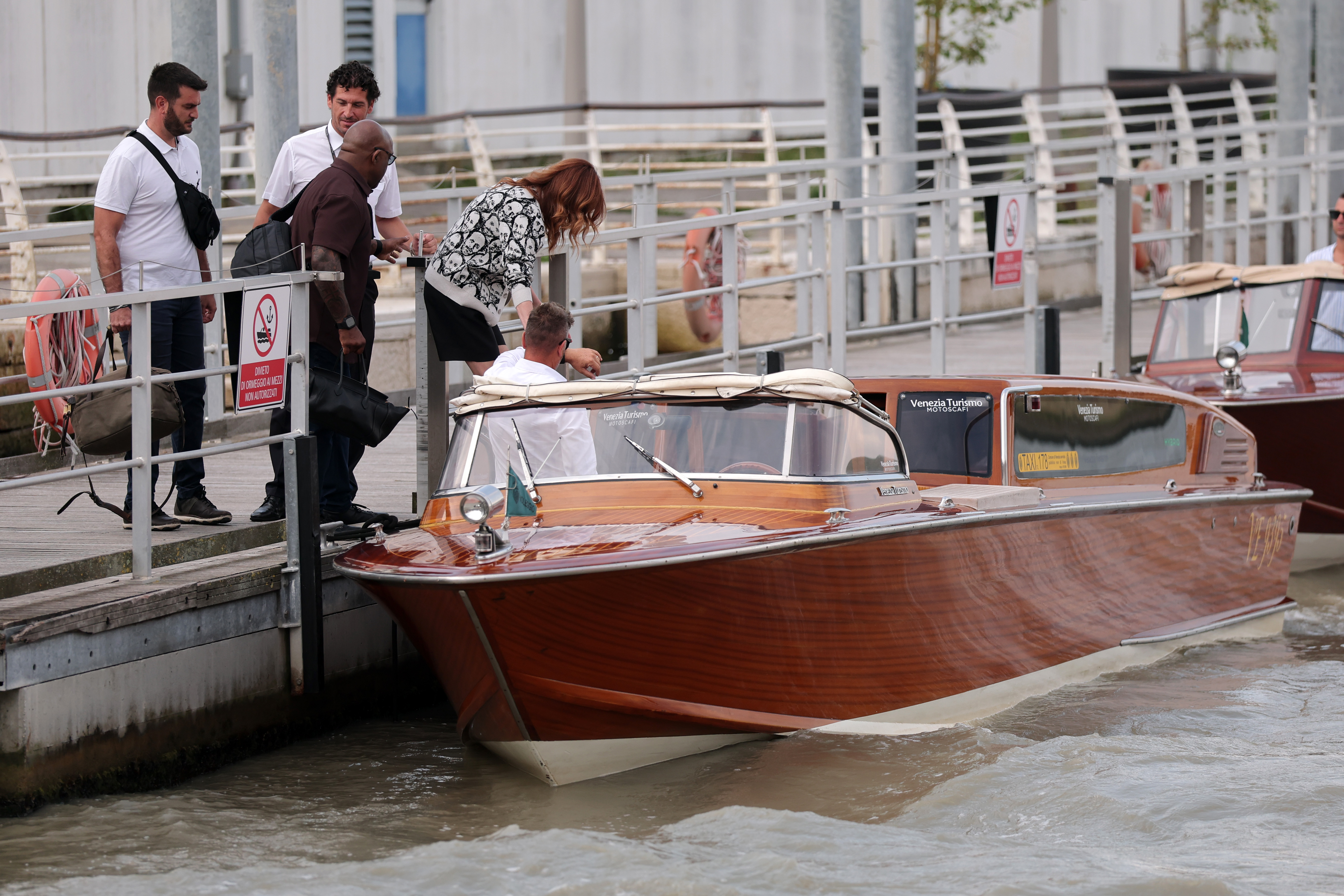 Julia Roberts is seen arriving into Venice ahead of the 82nd Venice International Film Festival 2025 on August 27, 2025 in Venice, Italy. | Source: Getty Images